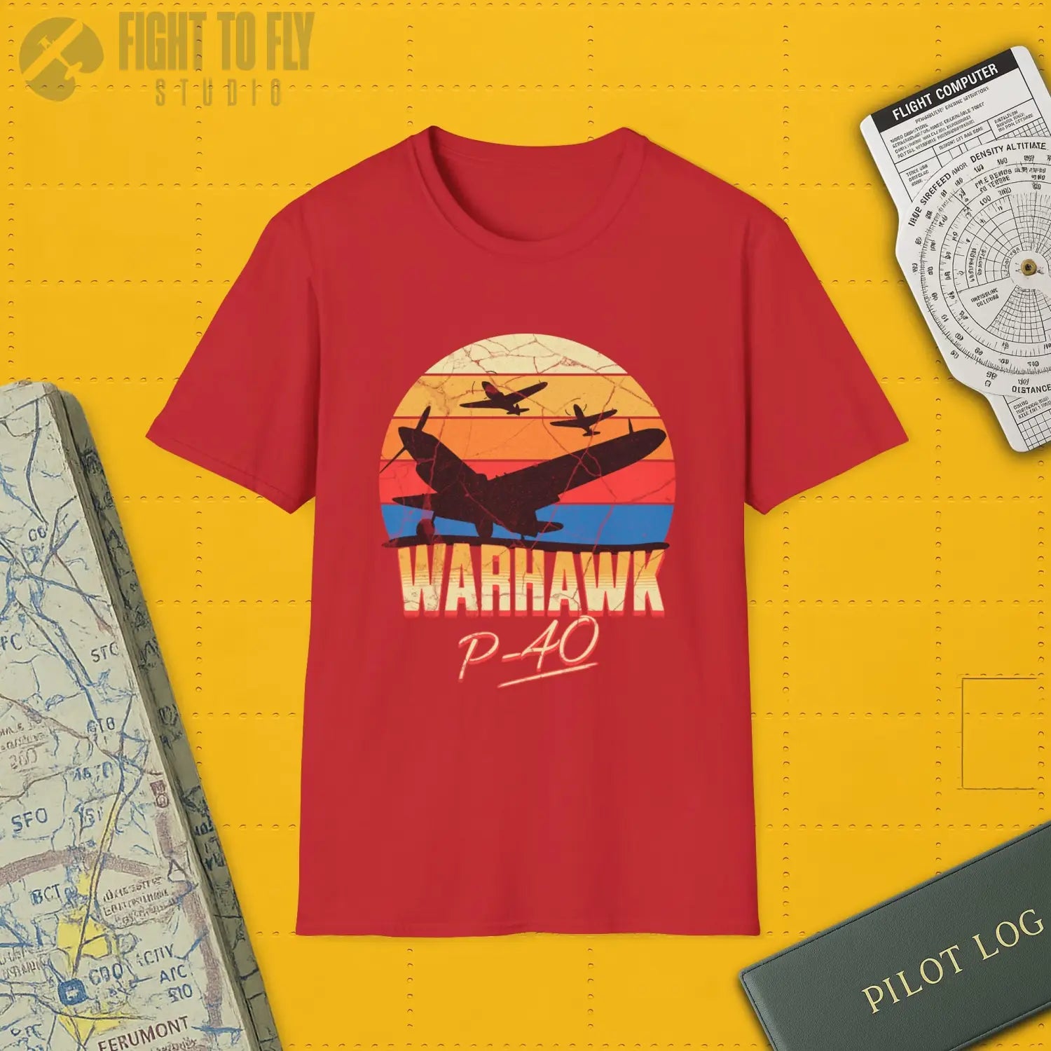 P-40 Warhawk Premium T-Shirt - Pilot gifts - WWII warbird t-shirt