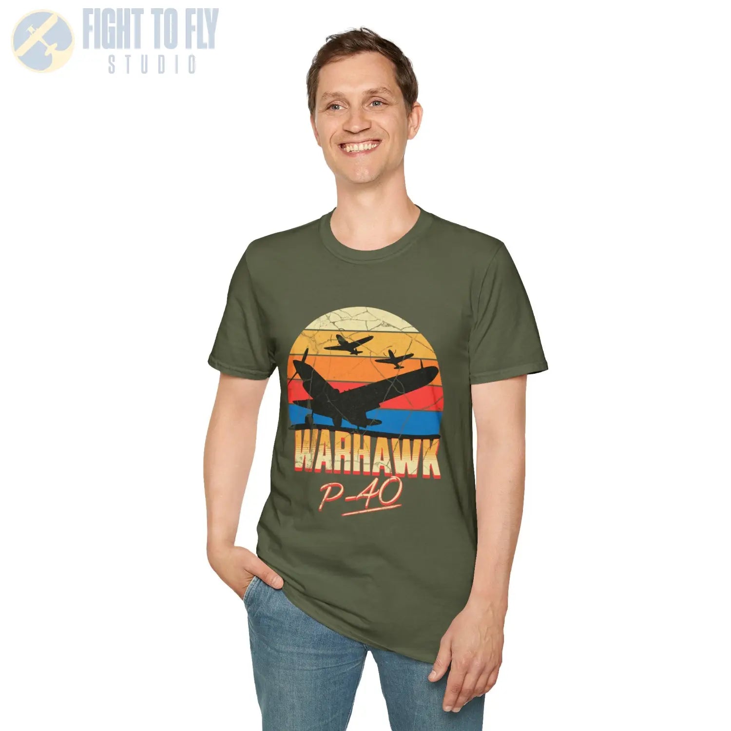 P-40 Warhawk Premium T-Shirt - Pilot gifts - WWII warbird t-shirt