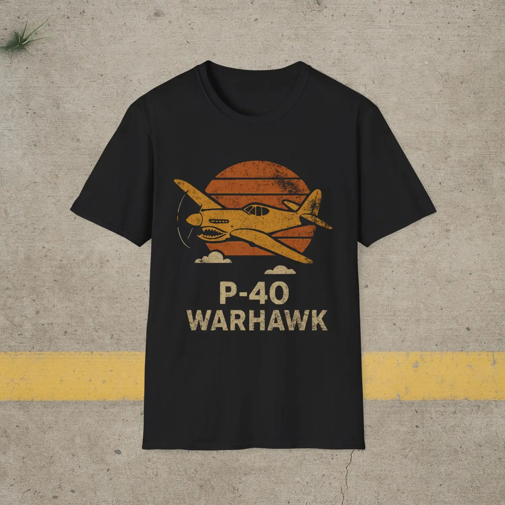 P-40 Warhawk “Retro Heritage” WWII T-Shirt - Pilot gifts - warbird t-shirt