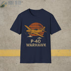 P-40 Warhawk “Retro Heritage” WWII T-Shirt - Pilot gifts - warbird t-shirt