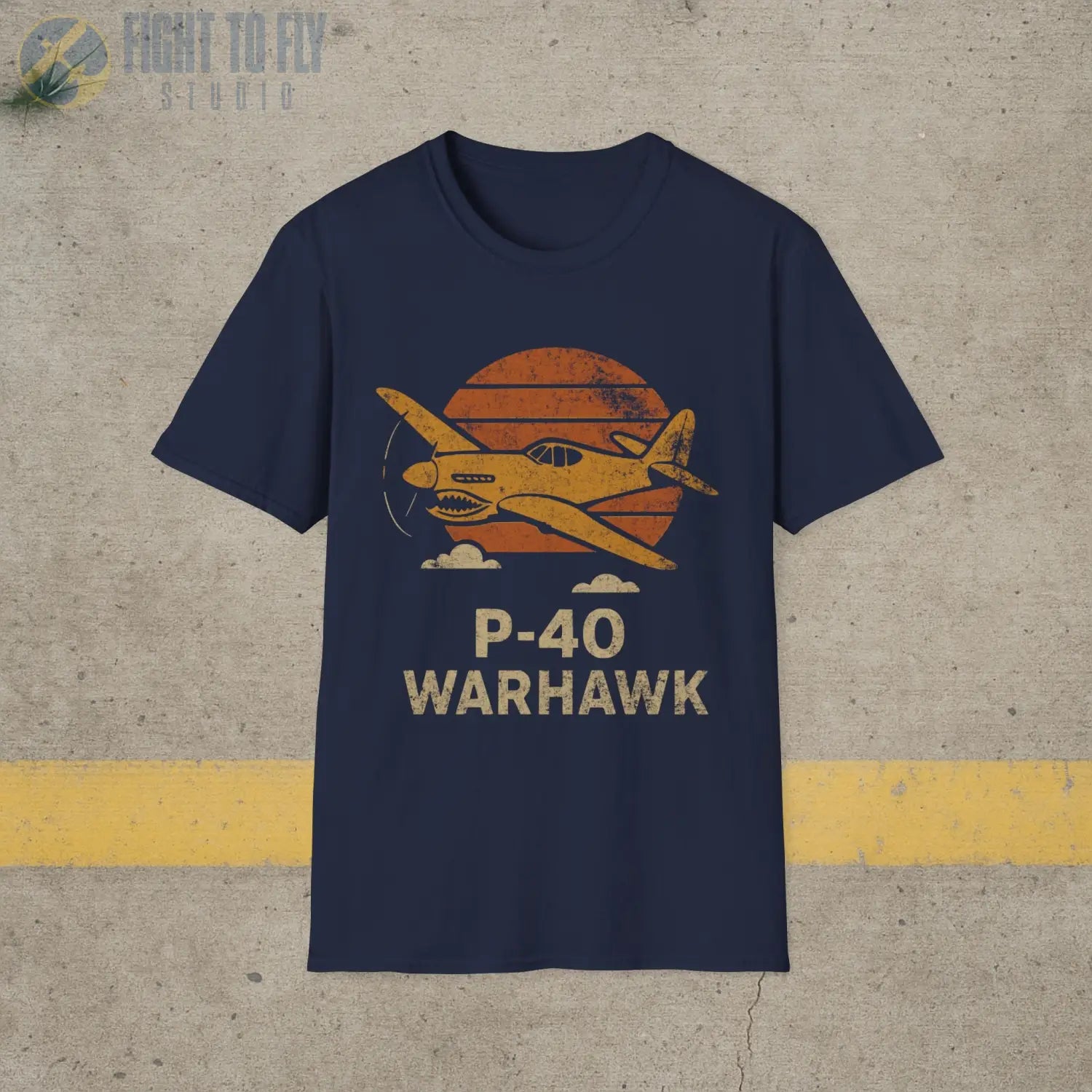 P-40 Warhawk “Retro Heritage” WWII T-Shirt - Pilot gifts - warbird t-shirt