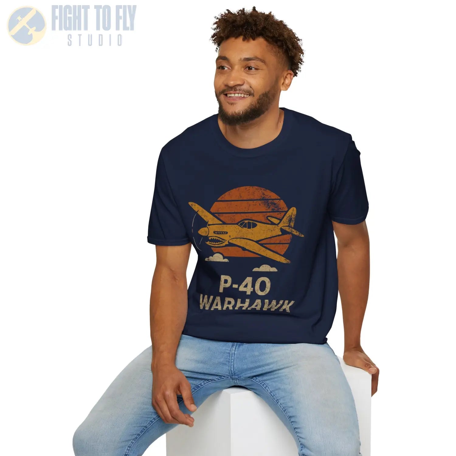 P-40 Warhawk “Retro Heritage” WWII T-Shirt - Pilot gifts - warbird t-shirt