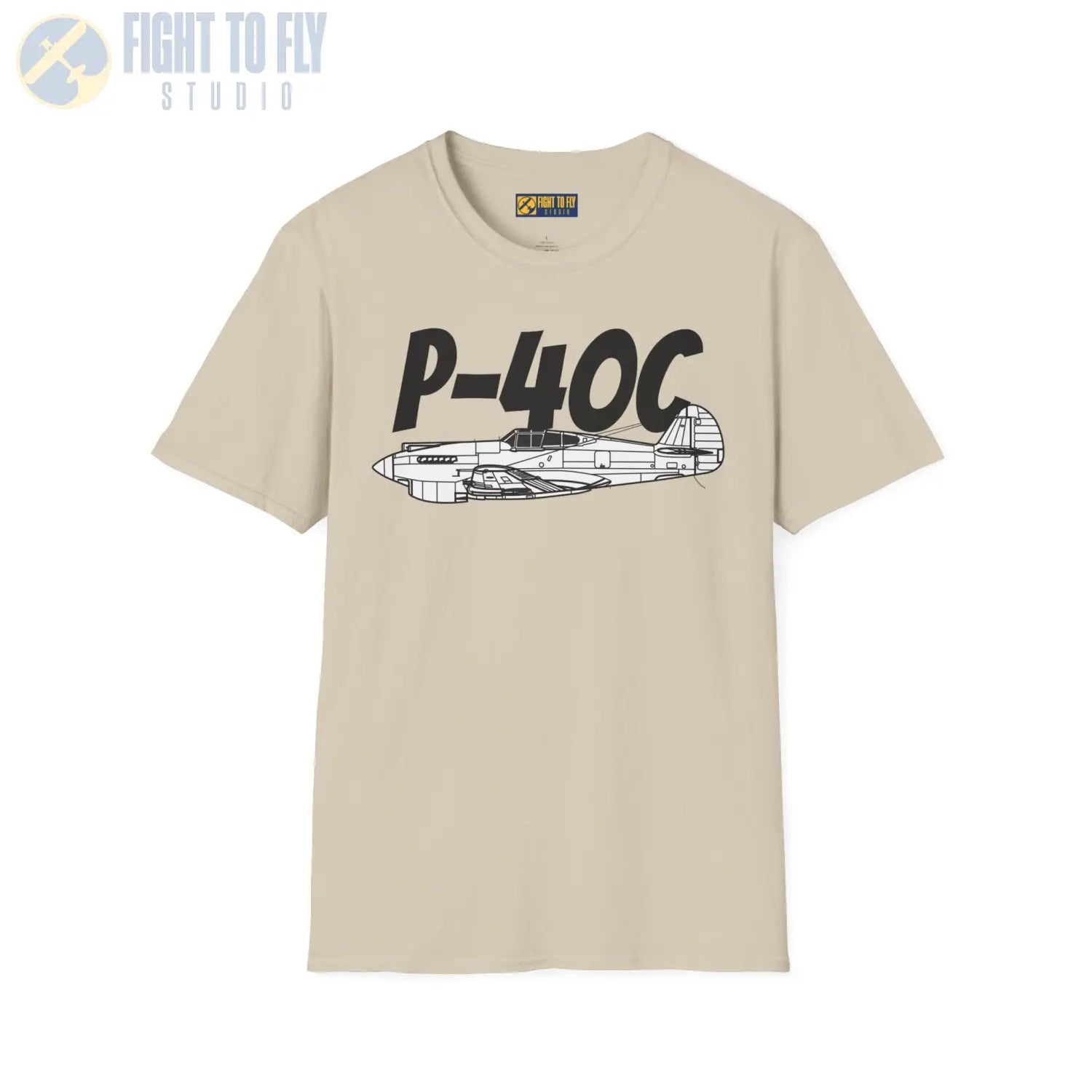 P-40C Tomahawk Side Profile T-Shirt - Pilot gifts - WWII warbird t-shirt