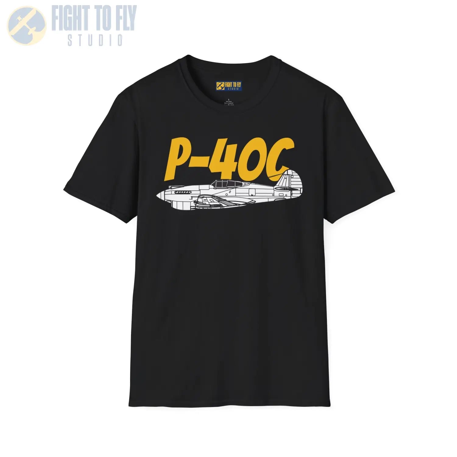 P-40C Tomahawk Side Profile T-Shirt - Pilot gifts - WWII warbird t-shirt