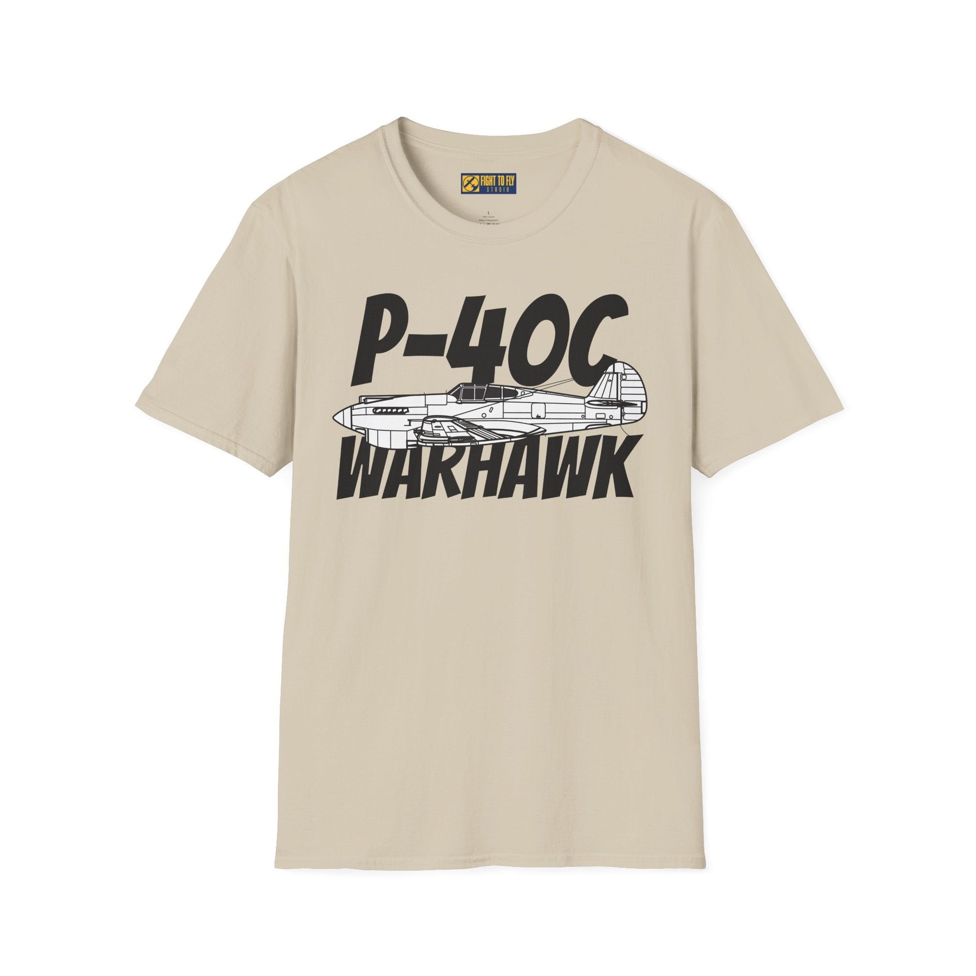P-40C Warhawk Side Profile T-Shirt – Early WWII Fighter Aircraft Tee - Gifts for pilots - Aviation apparel