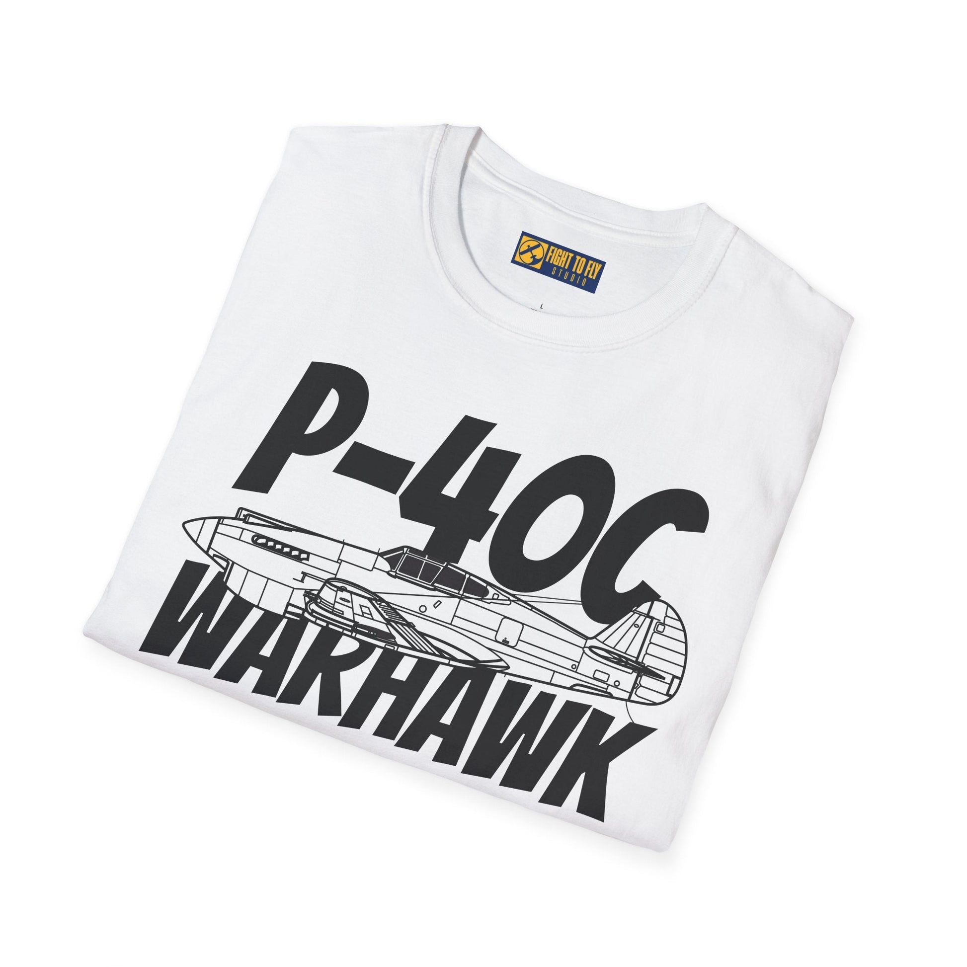 P-40C Warhawk Side Profile T-Shirt – Early WWII Fighter Aircraft Tee - Gifts for pilots - Aviation apparel