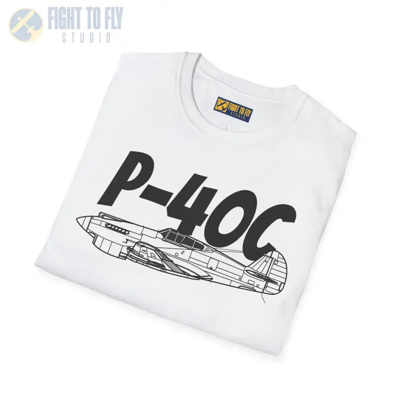 P-40C Warhawk Side Profile T-Shirt – Early WWII Fighter Aircraft Tee - Pilot gifts - warbird t-shirt