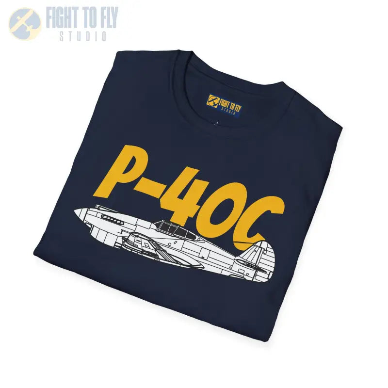 P-40C Warhawk Side Profile T-Shirt – Early WWII Fighter Aircraft Tee - Pilot gifts - warbird t-shirt