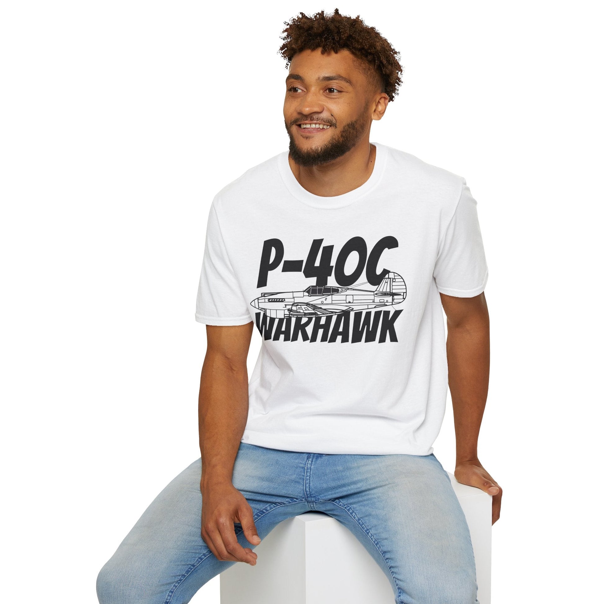 P-40C Warhawk Side Profile T-Shirt – Early WWII Fighter Aircraft Tee - Gifts for pilots - Aviation apparel