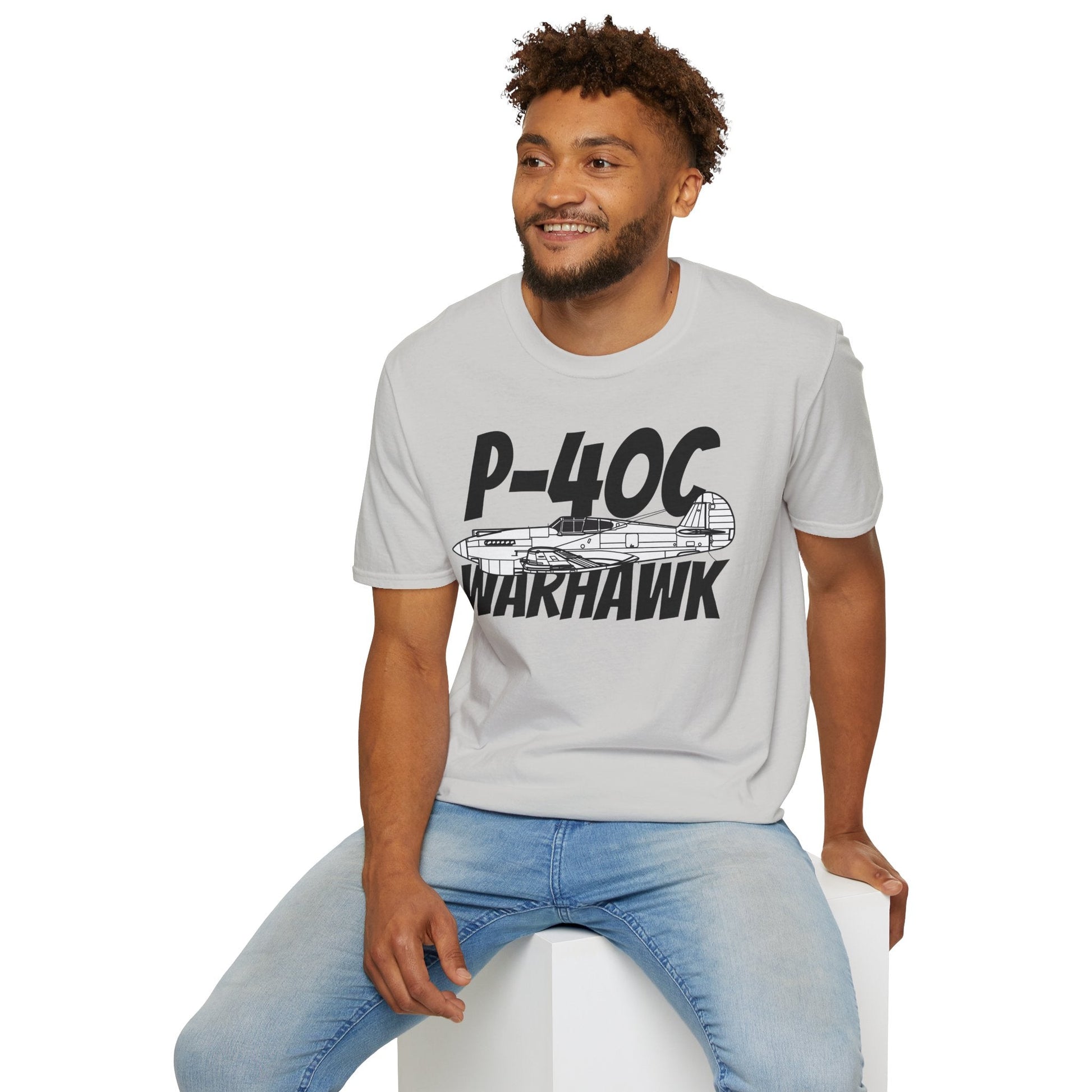 P-40C Warhawk Side Profile T-Shirt – Early WWII Fighter Aircraft Tee - Gifts for pilots - Aviation apparel