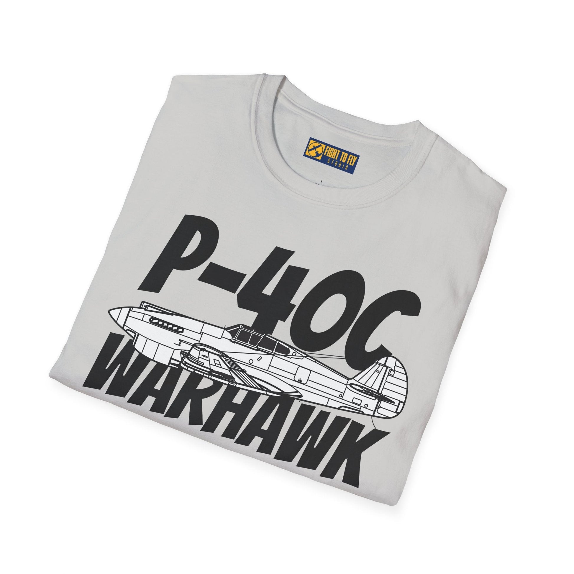 P-40C Warhawk Side Profile T-Shirt – Early WWII Fighter Aircraft Tee - Gifts for pilots - Aviation apparel