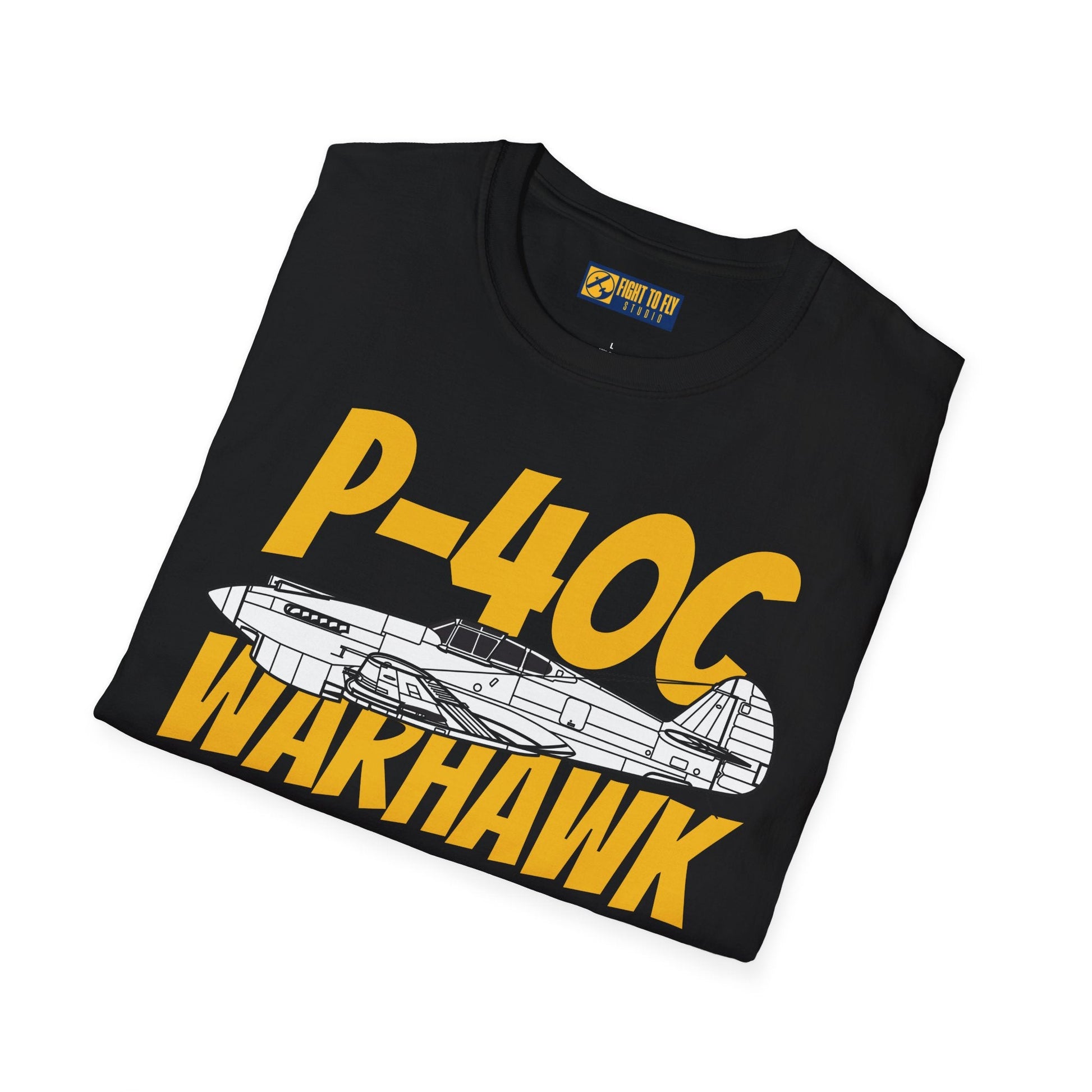 P-40C Warhawk Side Profile T-Shirt – Early WWII Fighter Aircraft Tee - Gifts for pilots - Aviation apparel