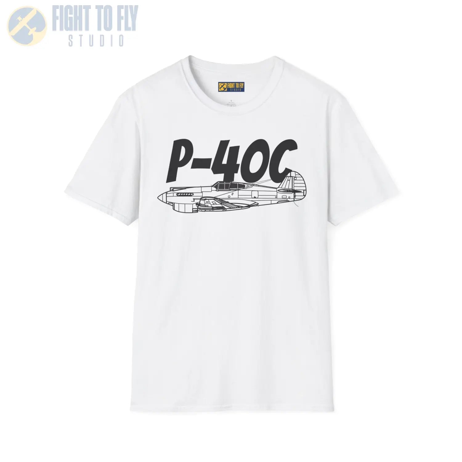 P-40C Tomahawk Side Profile T-Shirt - Pilot gifts - WWII warbird t-shirt