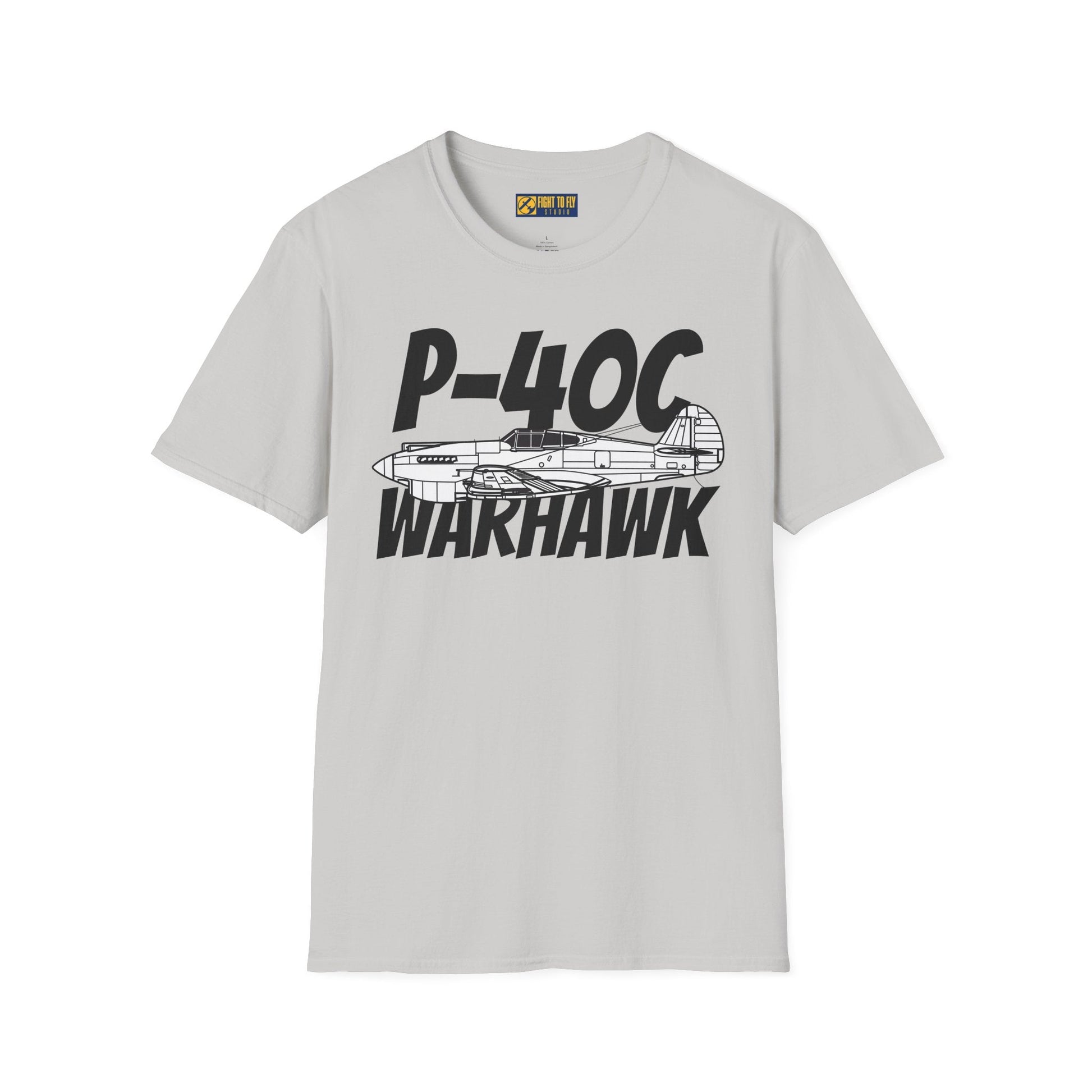 P-40C Warhawk Side Profile T-Shirt – Early WWII Fighter Aircraft Tee - Gifts for pilots - Aviation apparel