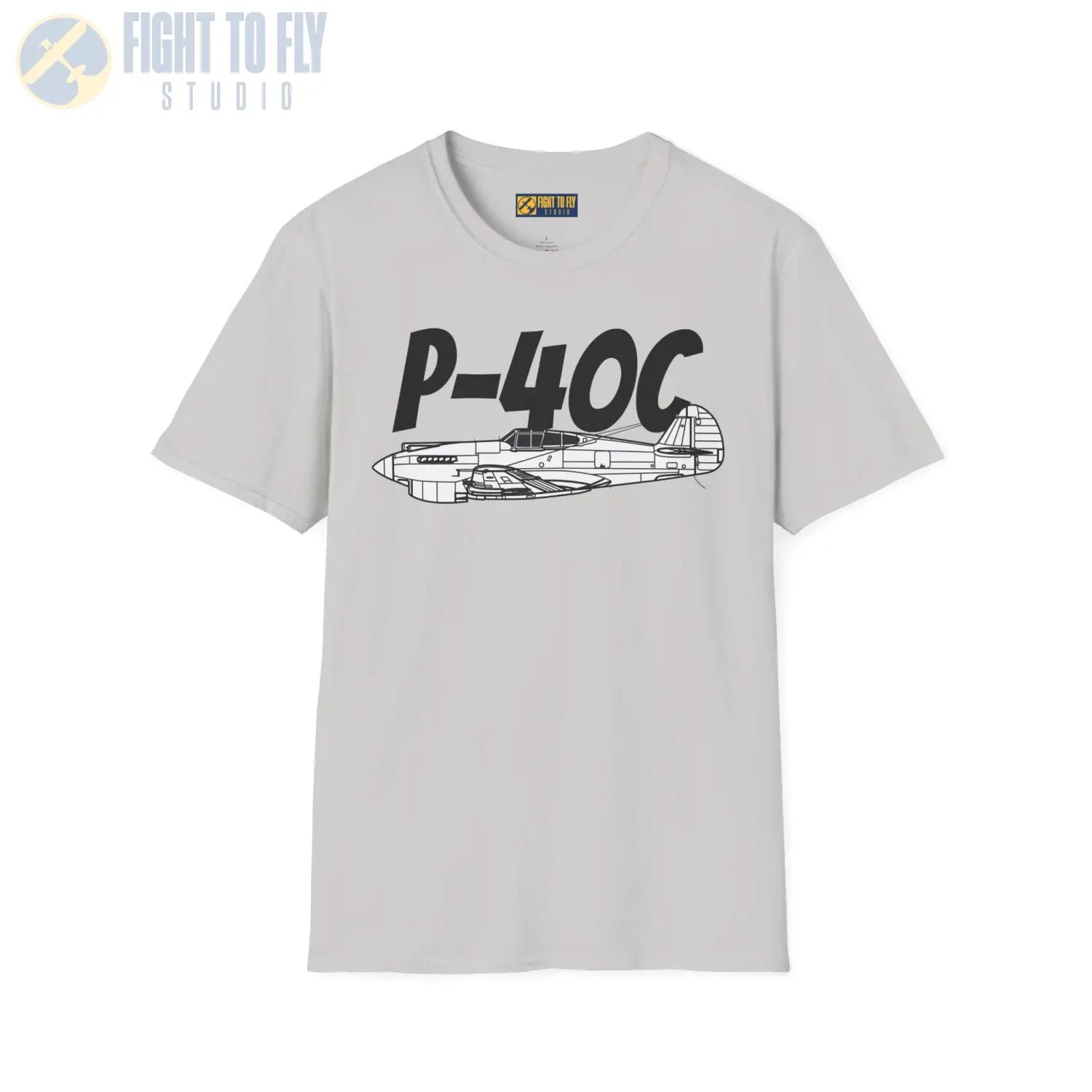 P-40C Tomahawk Side Profile T-Shirt - Pilot gifts - WWII warbird t-shirt