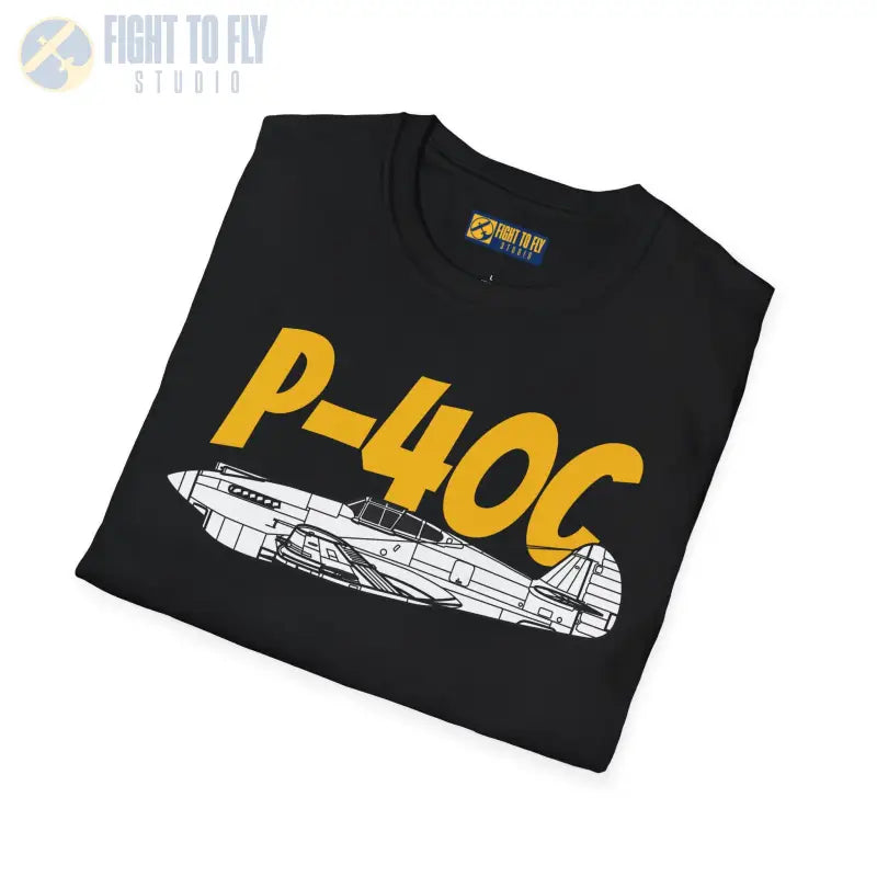 P-40C Warhawk Side Profile T-Shirt – Early WWII Fighter Aircraft Tee - Pilot gifts - warbird t-shirt