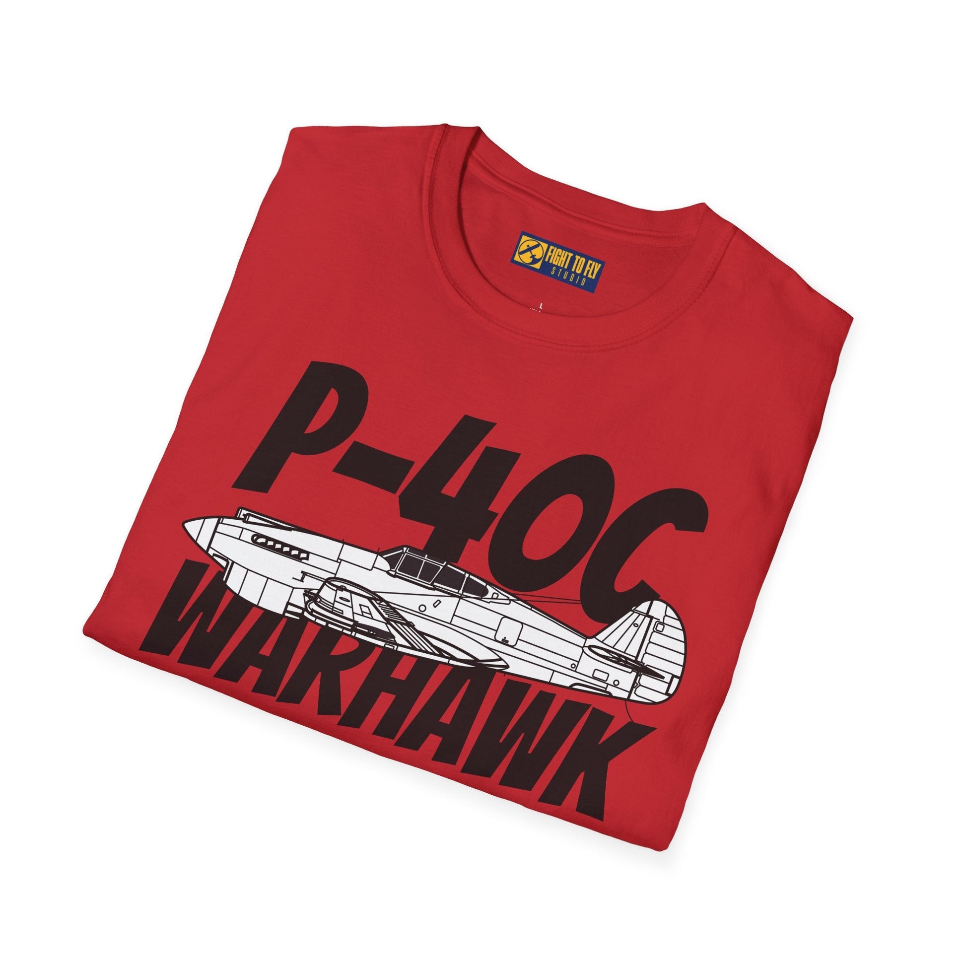 P-40C Warhawk Side Profile T-Shirt – Early WWII Fighter Aircraft Tee - Gifts for pilots - Aviation apparel