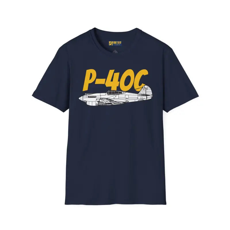 P-40C Warhawk Side Profile T-Shirt – Early WWII Fighter Aircraft Tee - Pilot gifts - warbird t-shirt