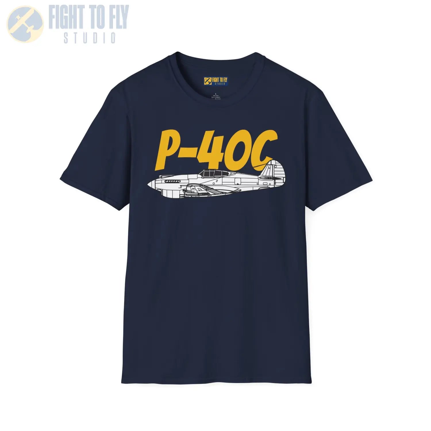 P-40C Tomahawk Side Profile T-Shirt - Pilot gifts - WWII warbird t-shirt