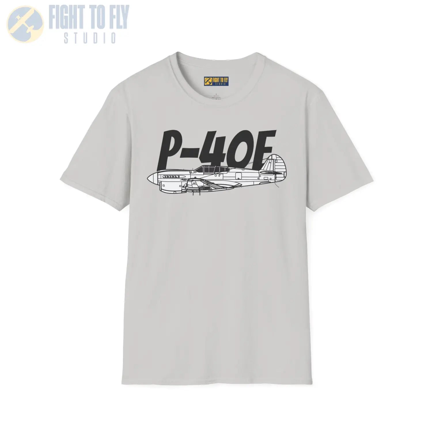 P-40E Side Profile T-Shirt - Pilot gifts - WWII warbird t-shirt
