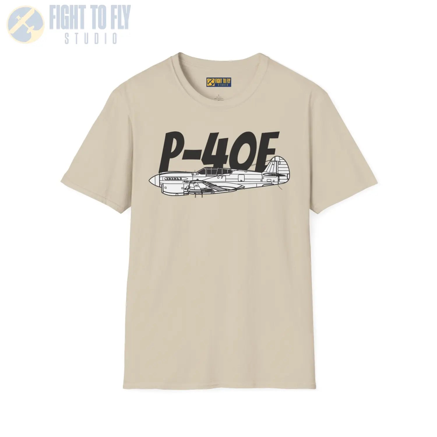 P-40E Side Profile T-Shirt - Pilot gifts - WWII warbird t-shirt