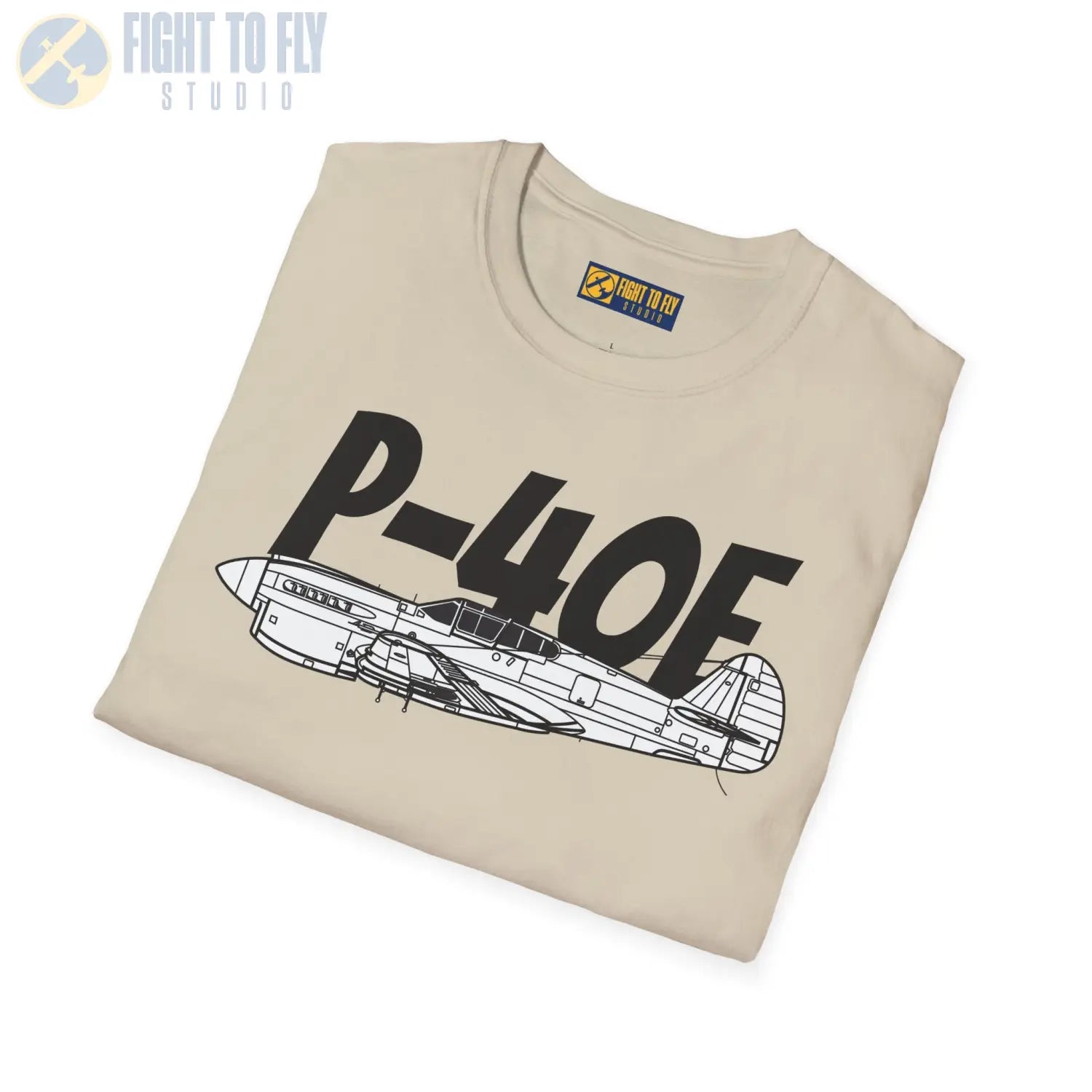 P-40E Side Profile T-Shirt - Pilot gifts - WWII warbird t-shirt