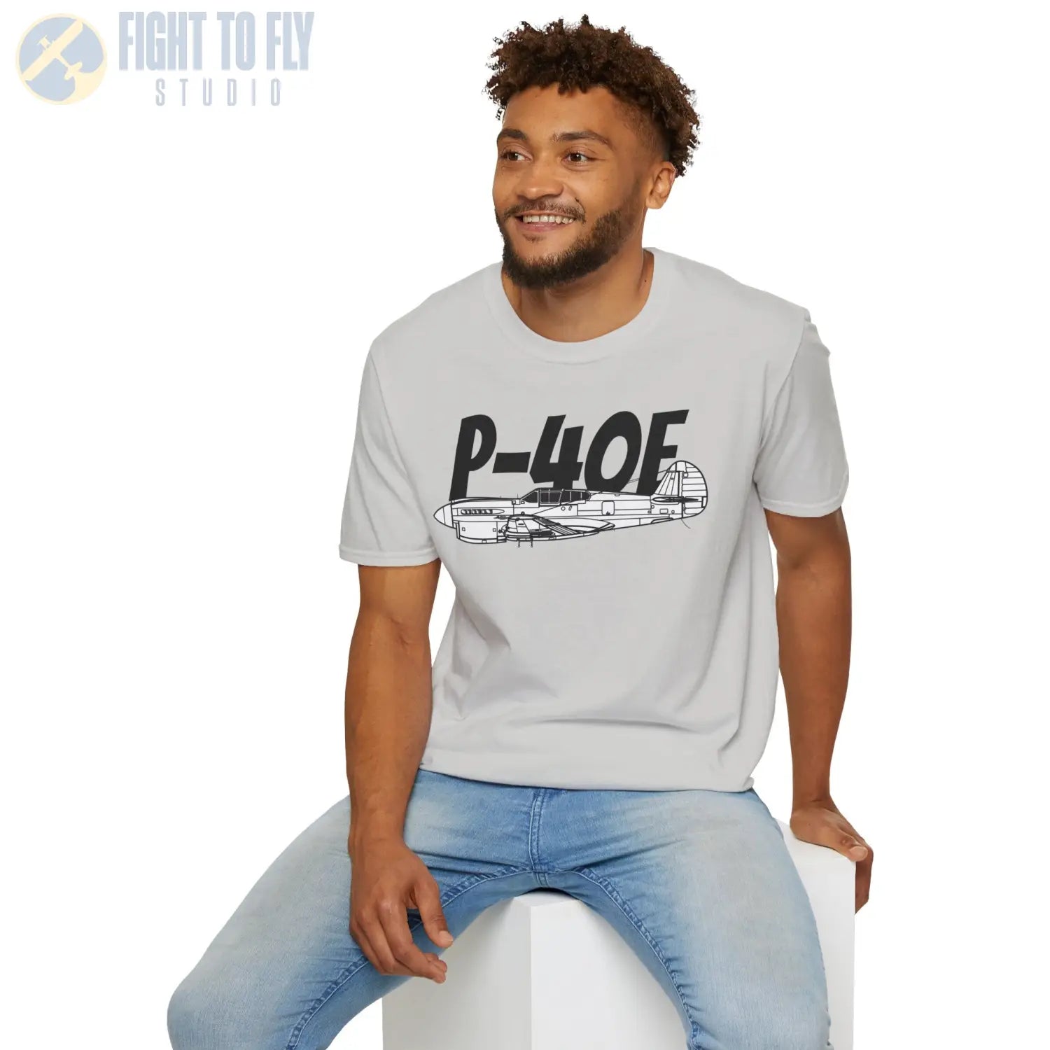 P-40E Side Profile T-Shirt - Pilot gifts - WWII warbird t-shirt