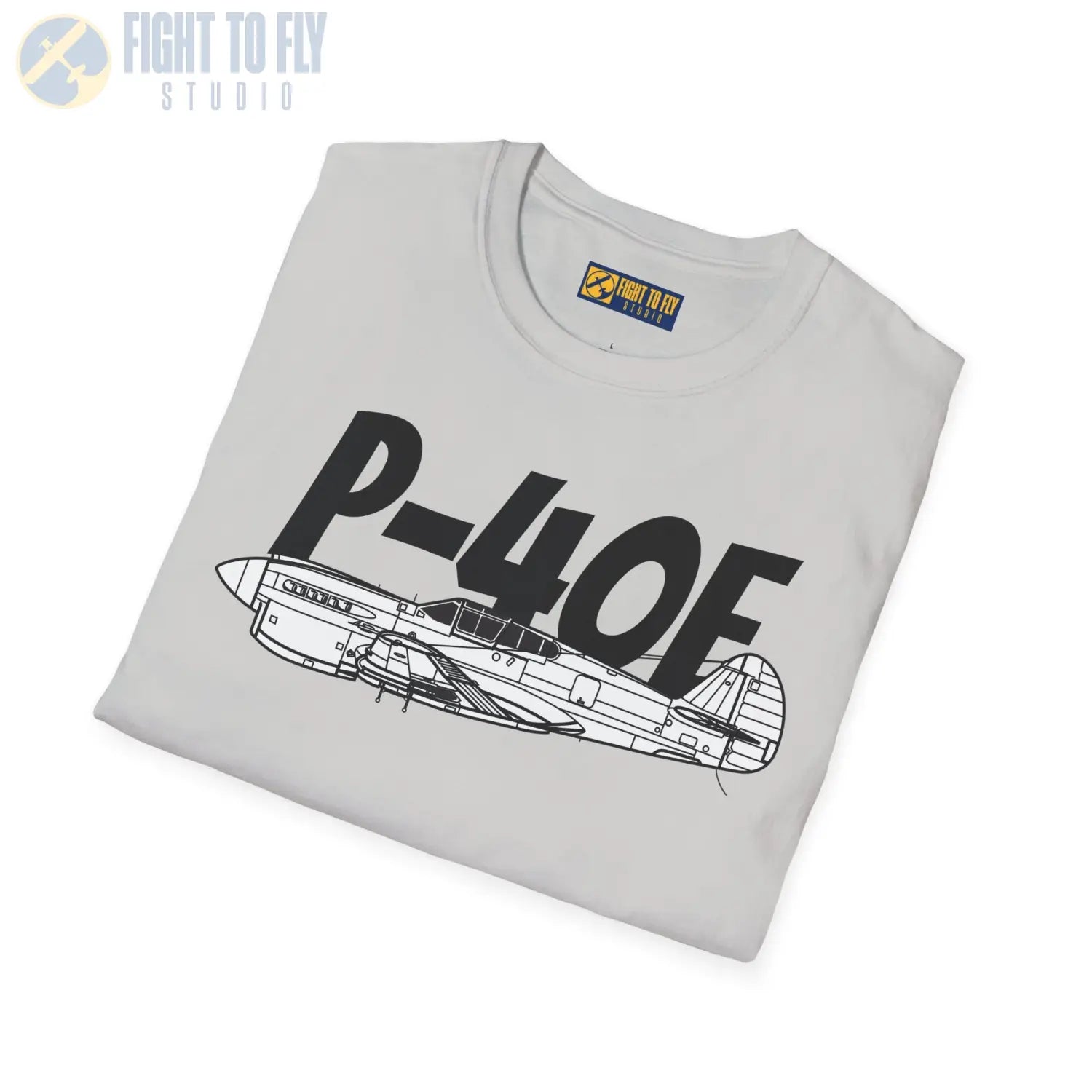 P-40E Side Profile T-Shirt - Pilot gifts - WWII warbird t-shirt