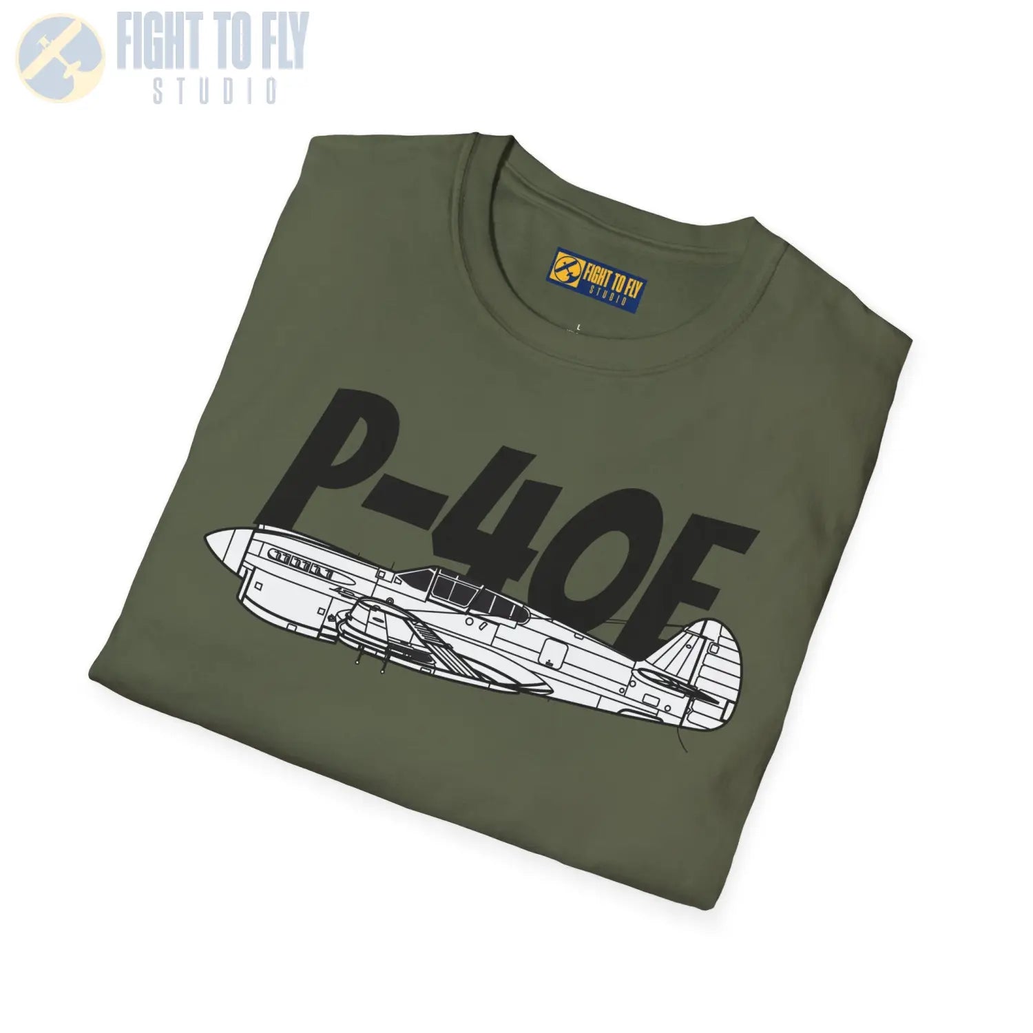 P-40E Side Profile T-Shirt - Pilot gifts - WWII warbird t-shirt