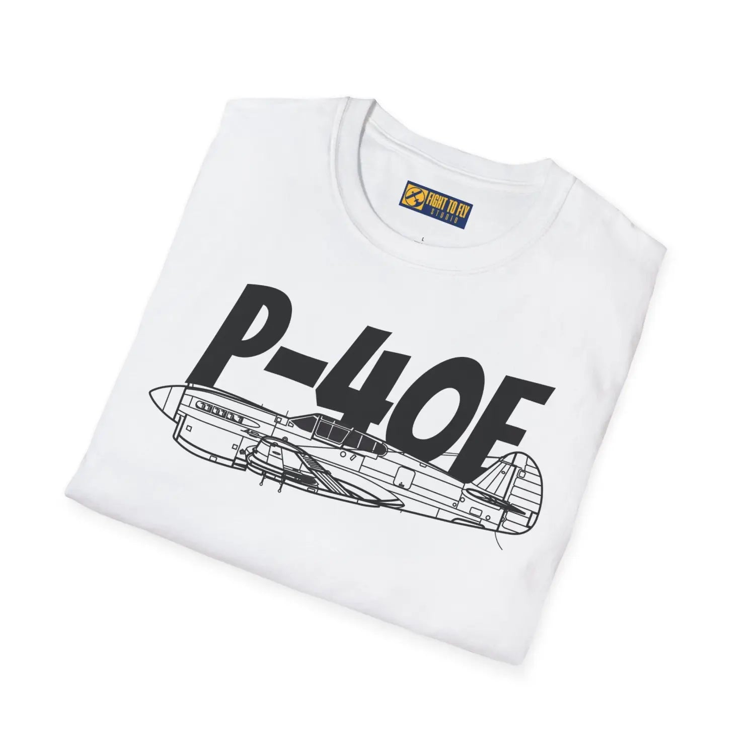 P-40E Side Profile T-Shirt - Pilot gifts - WWII warbird t-shirt