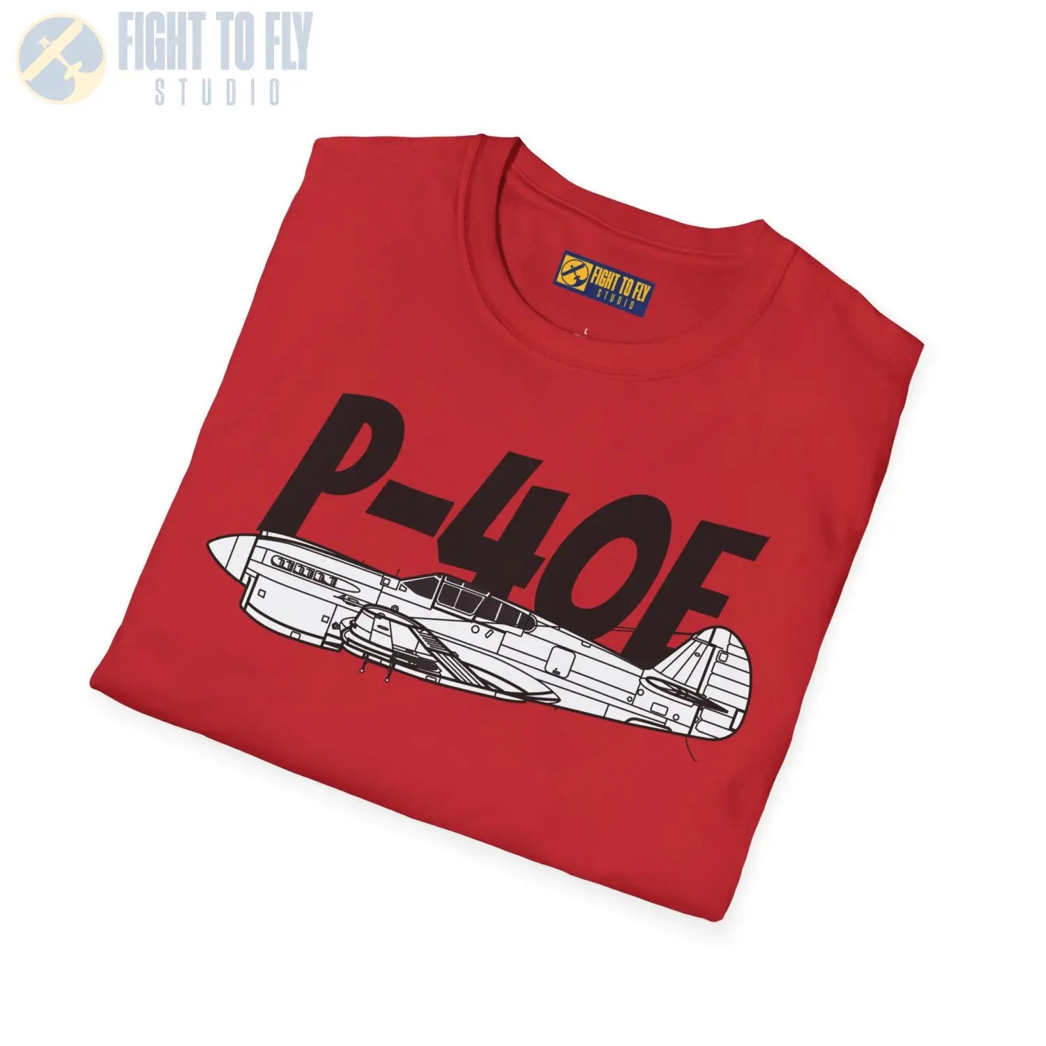 P-40E Side Profile T-Shirt - Pilot gifts - WWII warbird t-shirt