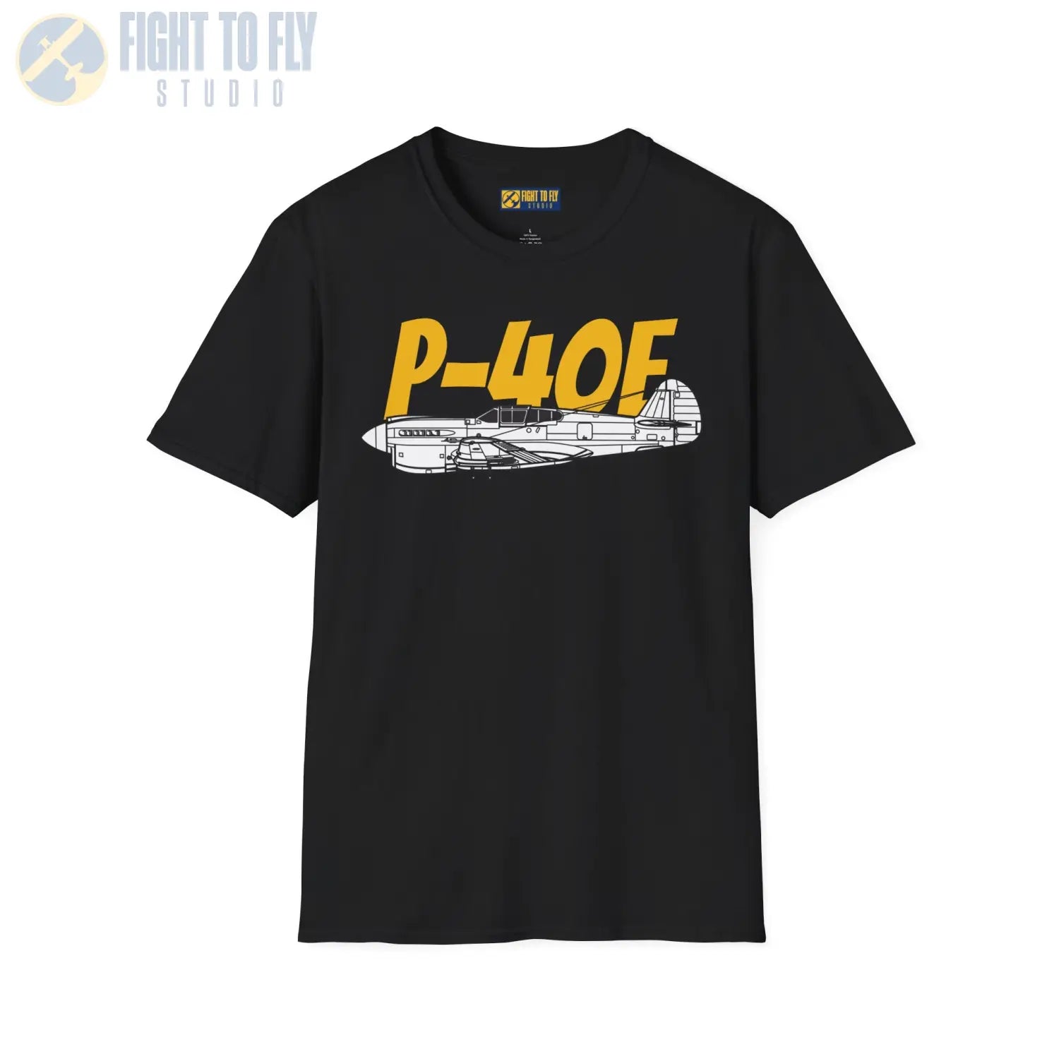 P-40E Side Profile T-Shirt - Pilot gifts - WWII warbird t-shirt