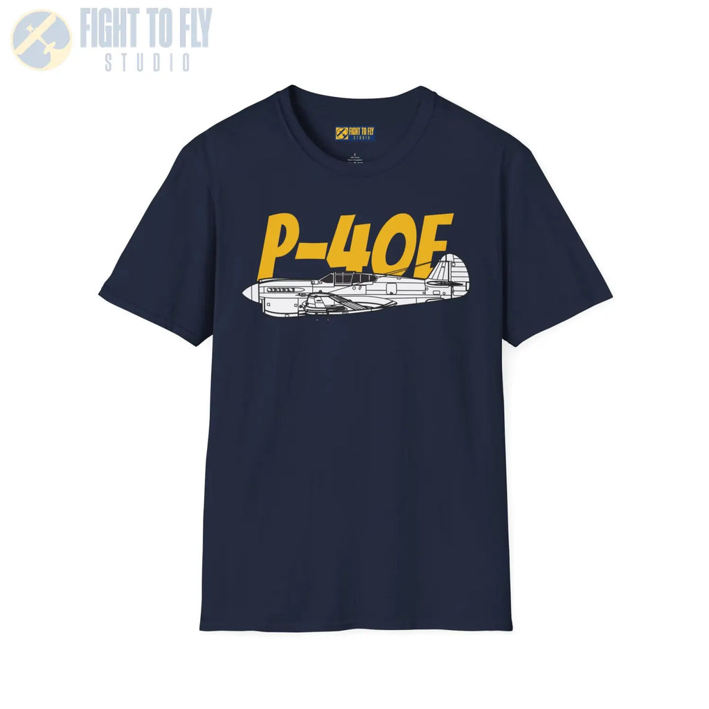 P-40E Side Profile T-Shirt - Pilot gifts - WWII warbird t-shirt