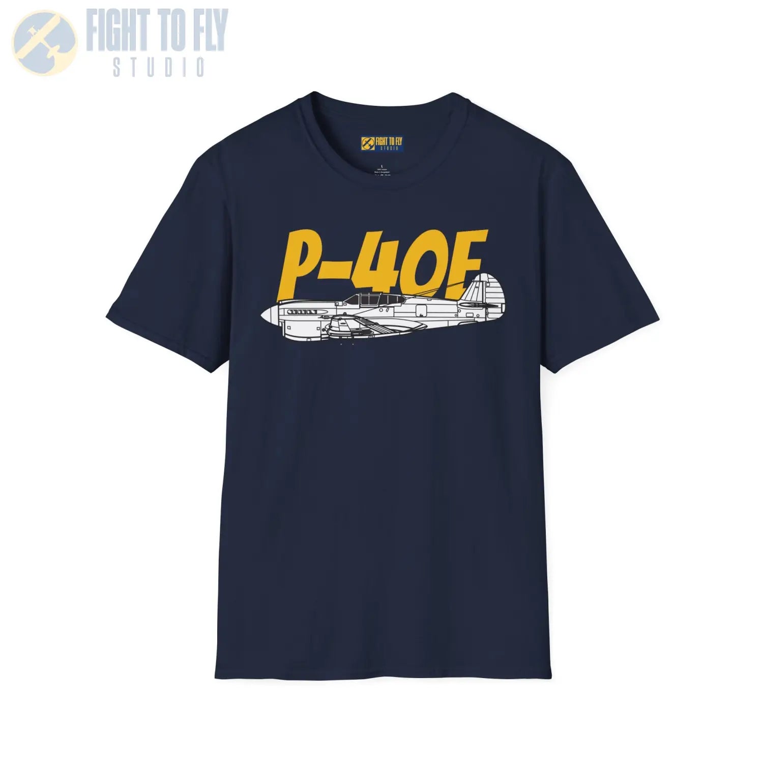 P-40E Side Profile T-Shirt - Pilot gifts - WWII warbird t-shirt