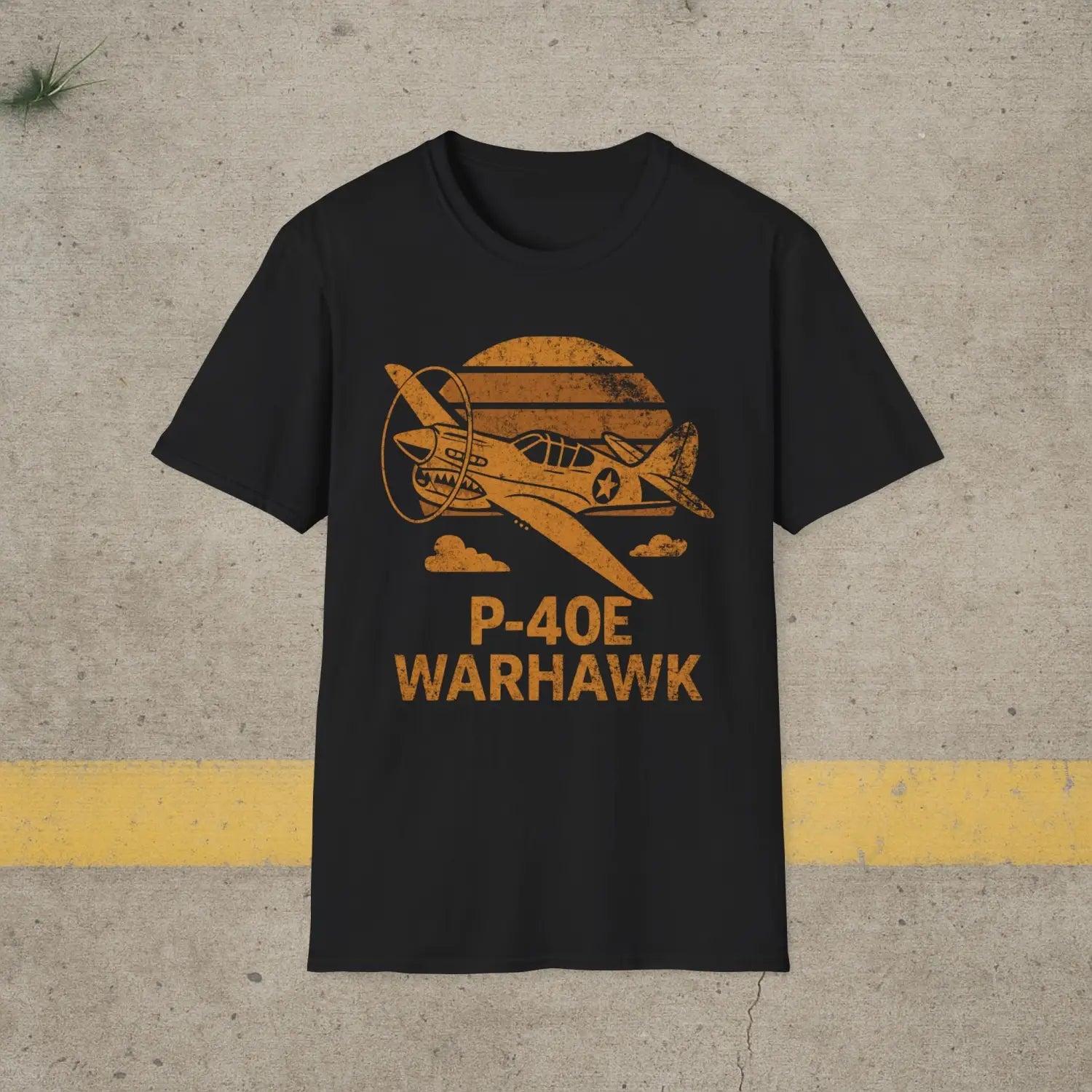 P-40E Warhawk “Retro Heritage” WWII T-Shirt - Pilot gifts - warbird t-shirt