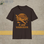 P-40E Warhawk “Retro Heritage” WWII T-Shirt - Pilot gifts - warbird t-shirt