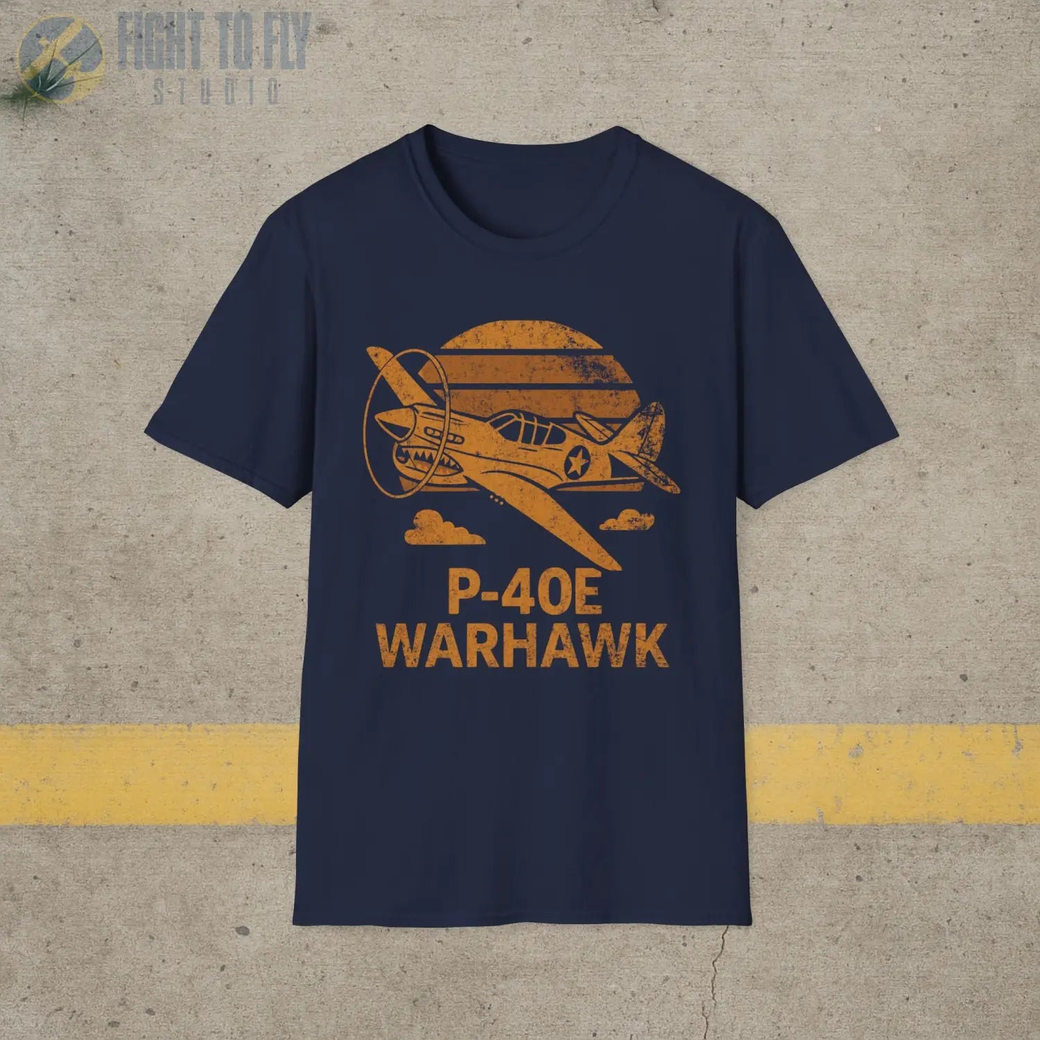 P-40E Warhawk “Retro Heritage” WWII T-Shirt - Pilot gifts - warbird t-shirt