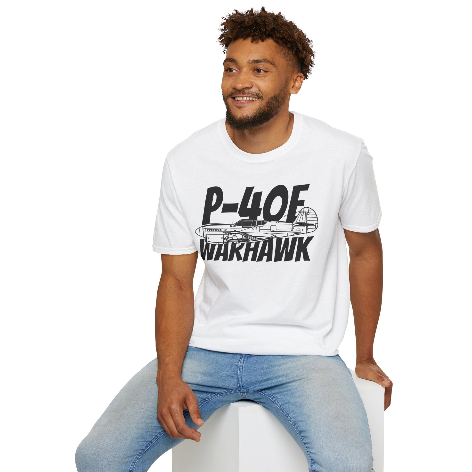 P-40E Warhawk Side Profile T-Shirt – Flying Tiger WWII Fighter Tee - Gifts for pilots - Aviation apparel