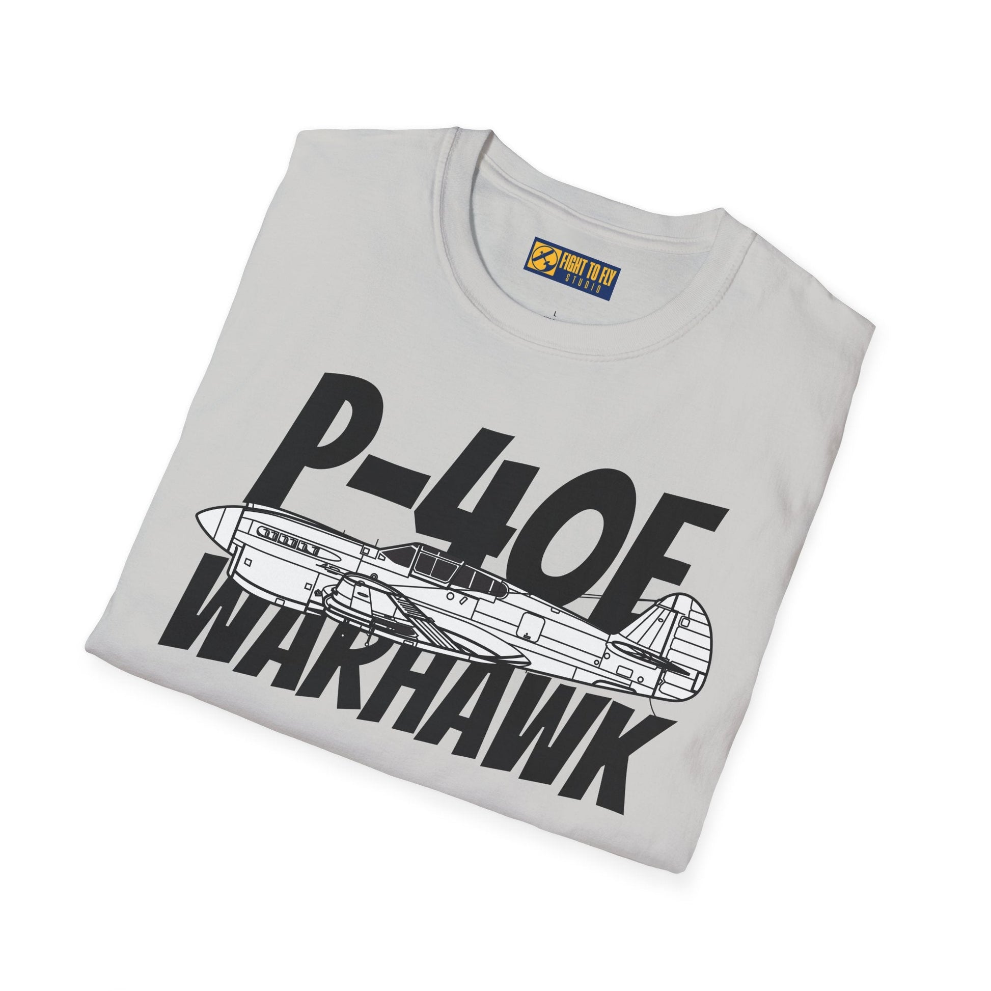 P-40E Warhawk Side Profile T-Shirt – Flying Tiger WWII Fighter Tee - Gifts for pilots - Aviation apparel