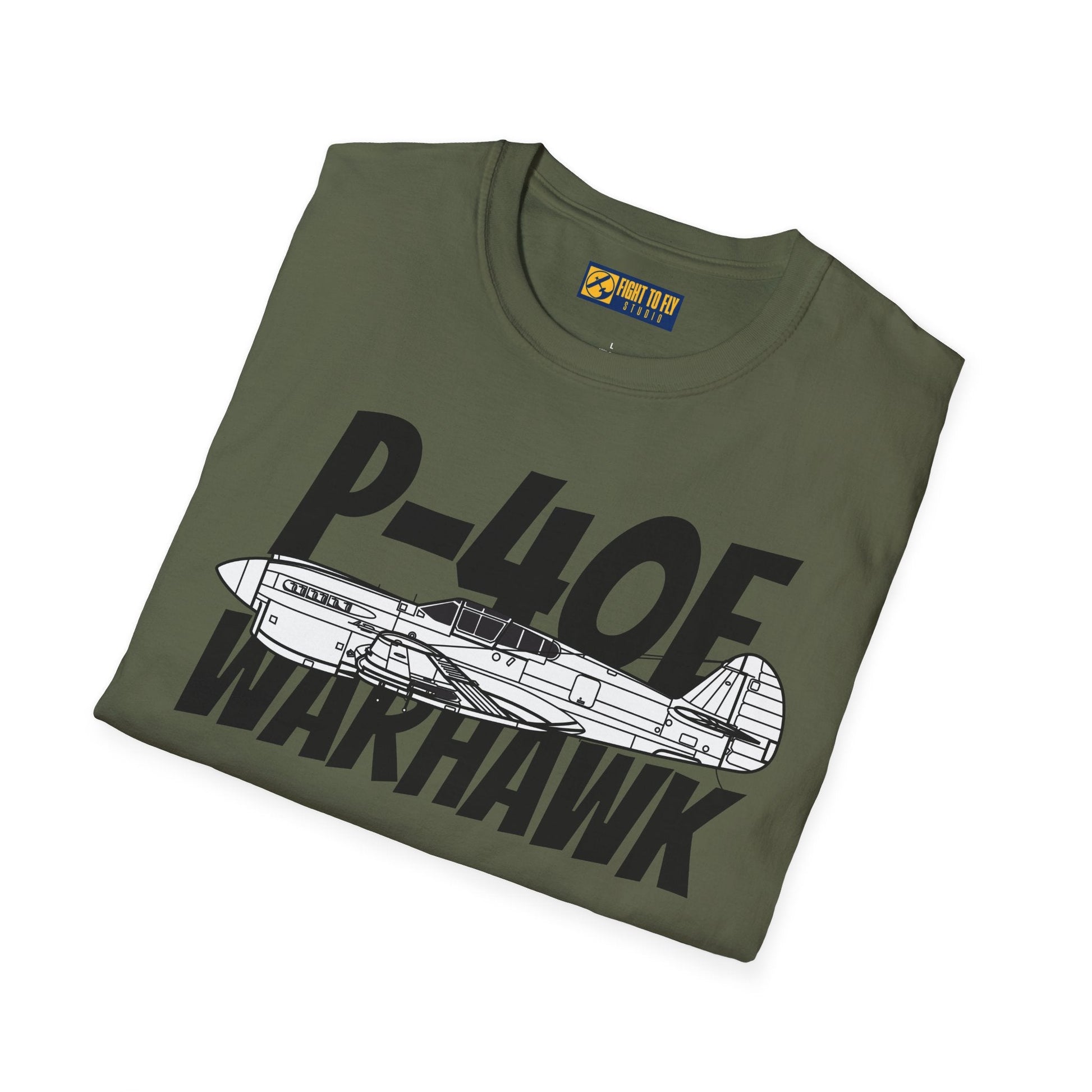 P-40E Warhawk Side Profile T-Shirt – Flying Tiger WWII Fighter Tee - Gifts for pilots - Aviation apparel