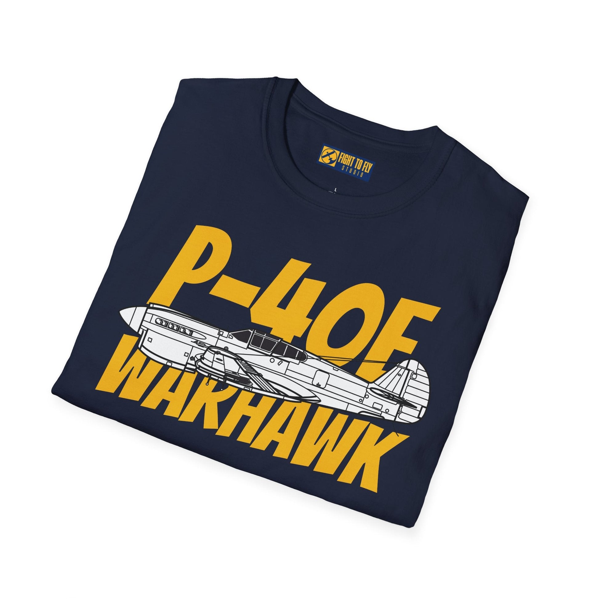 P-40E Warhawk Side Profile T-Shirt – Flying Tiger WWII Fighter Tee - Gifts for pilots - Aviation apparel