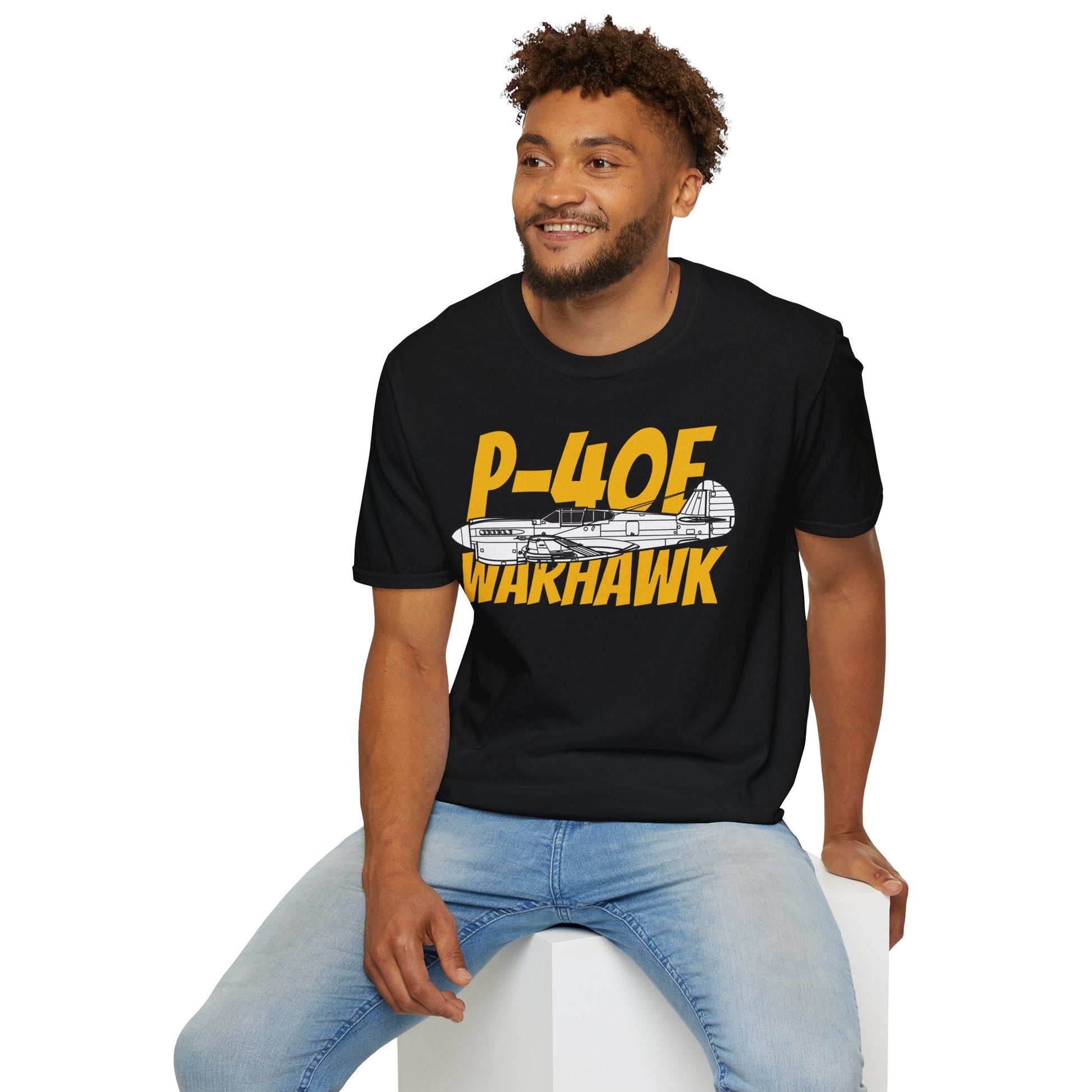 P-40E Warhawk Side Profile T-Shirt – Flying Tiger WWII Fighter Tee - Gifts for pilots - Aviation apparel