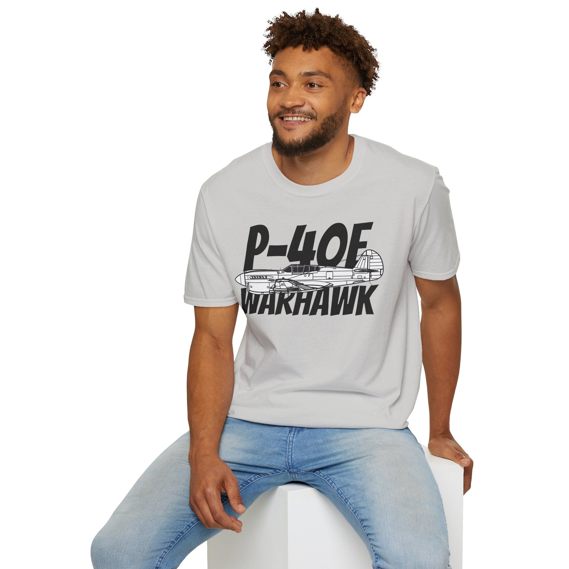 P-40E Warhawk Side Profile T-Shirt – Flying Tiger WWII Fighter Tee - Gifts for pilots - Aviation apparel