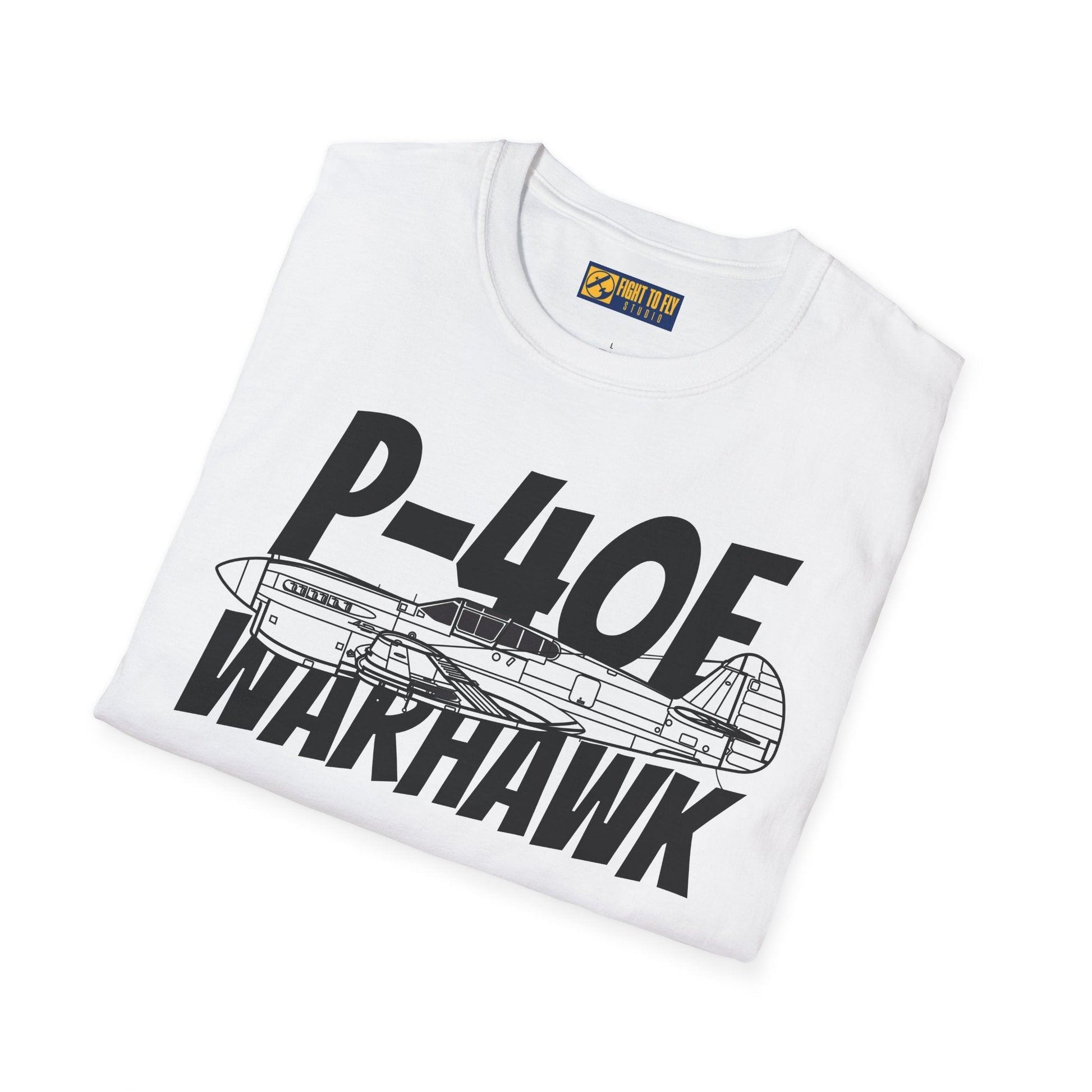 P-40E Warhawk Side Profile T-Shirt – Flying Tiger WWII Fighter Tee - Gifts for pilots - Aviation apparel