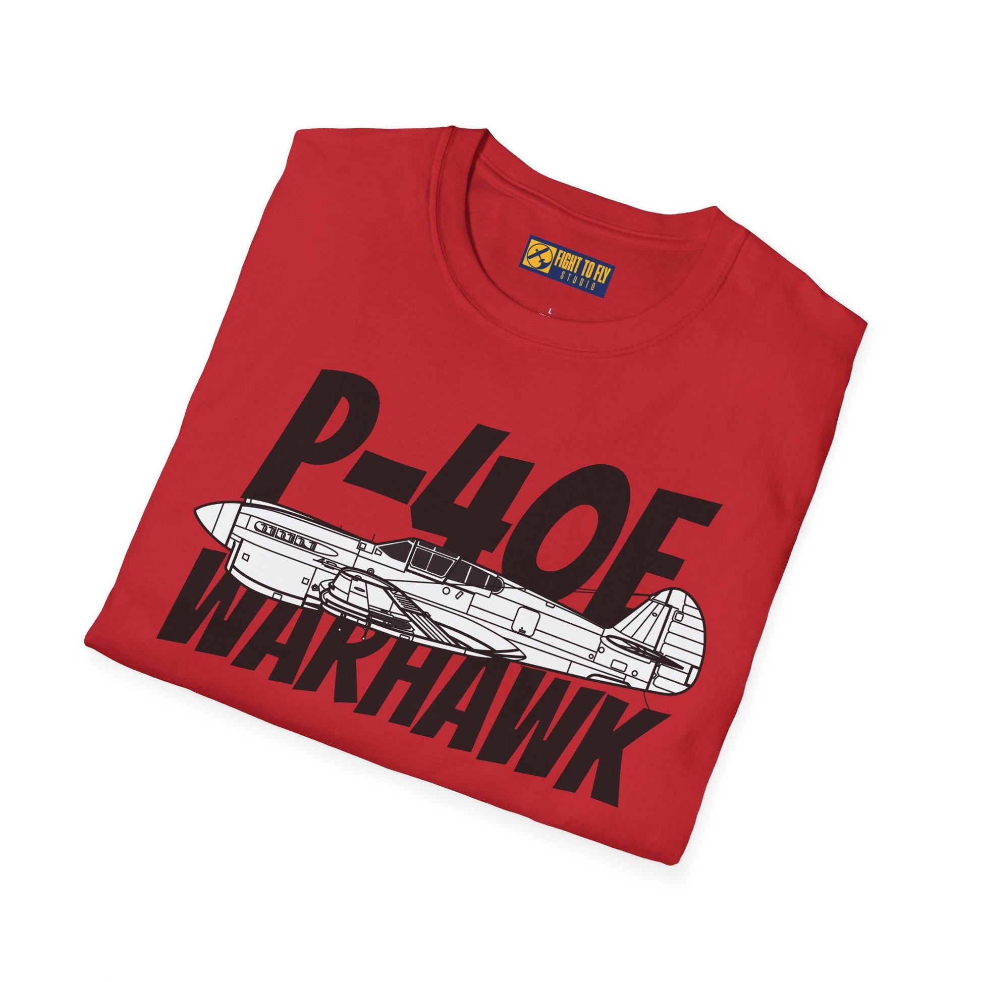 P-40E Warhawk Side Profile T-Shirt – Flying Tiger WWII Fighter Tee - Gifts for pilots - Aviation apparel