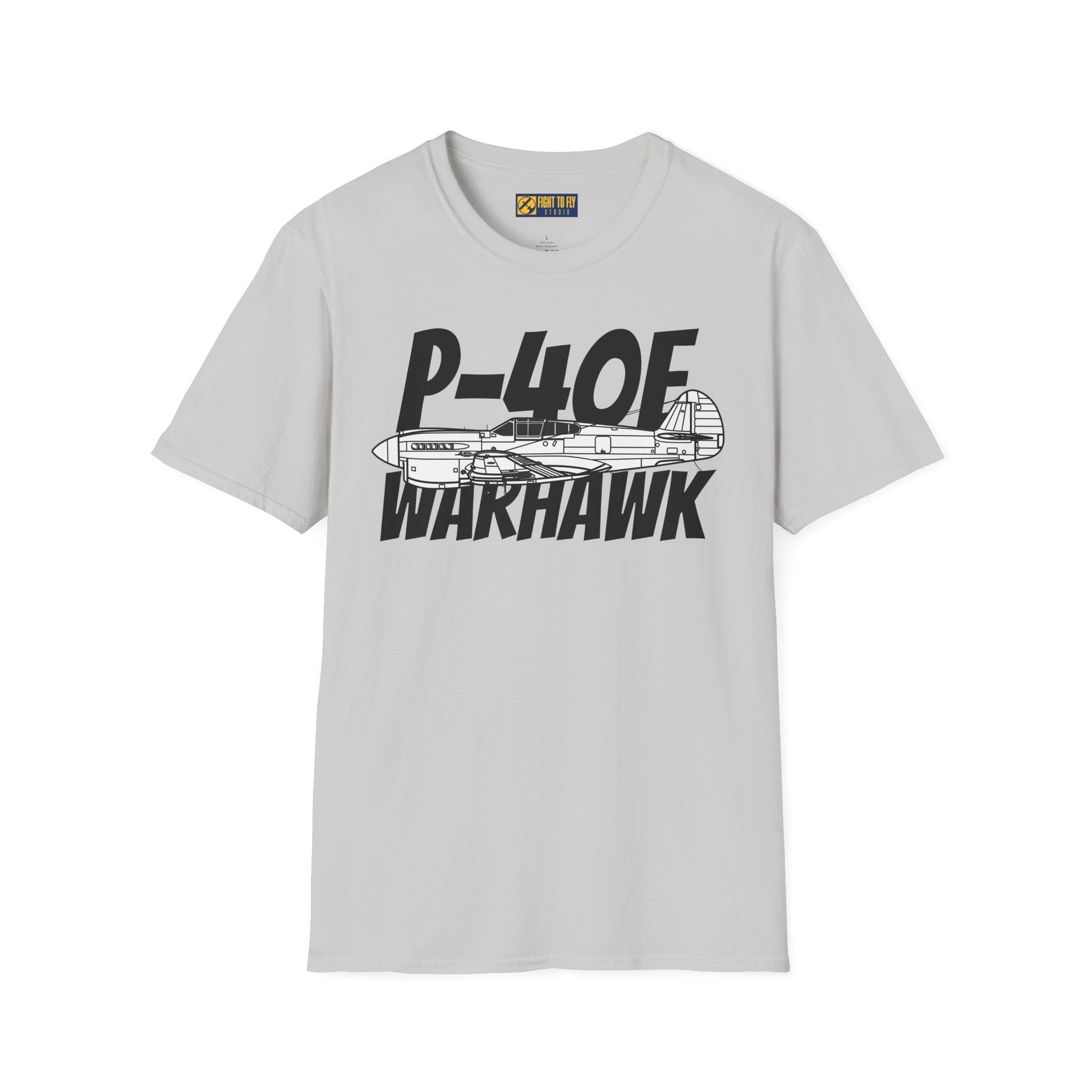 P-40E Warhawk Side Profile T-Shirt – Flying Tiger WWII Fighter Tee - Gifts for pilots - Aviation apparel