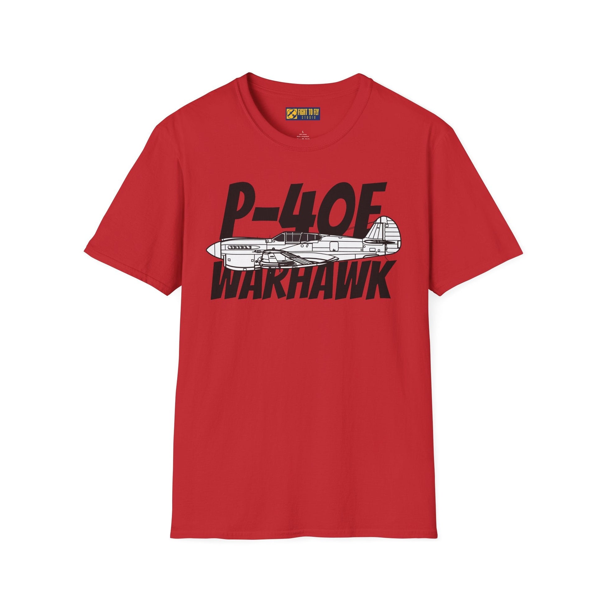 P-40E Warhawk Side Profile T-Shirt – Flying Tiger WWII Fighter Tee - Gifts for pilots - Aviation apparel