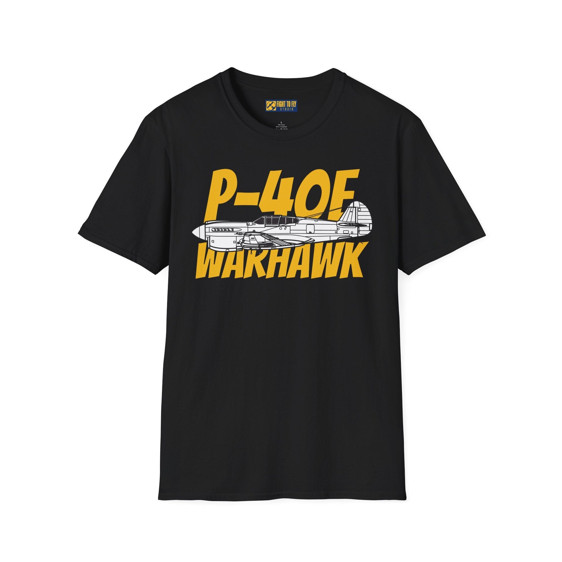 P-40E Warhawk Side Profile T-Shirt – Flying Tiger WWII Fighter Tee - Gifts for pilots - Aviation apparel