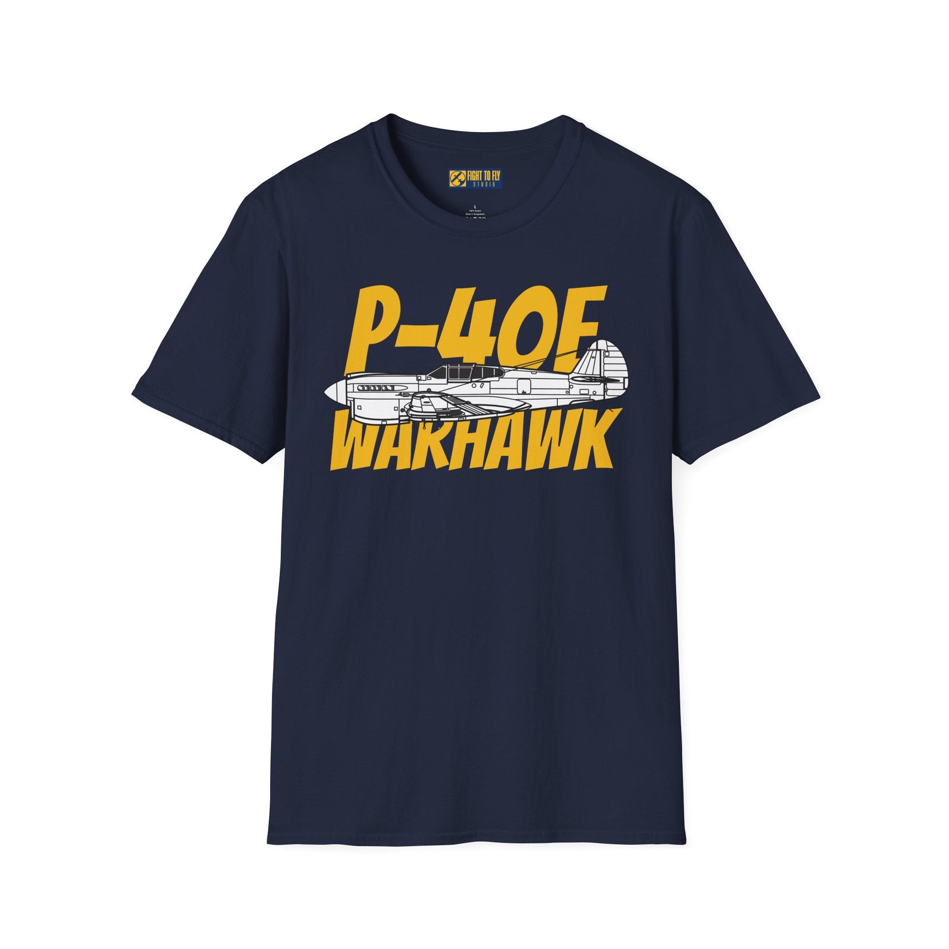 P-40E Warhawk Side Profile T-Shirt – Flying Tiger WWII Fighter Tee - Gifts for pilots - Aviation apparel