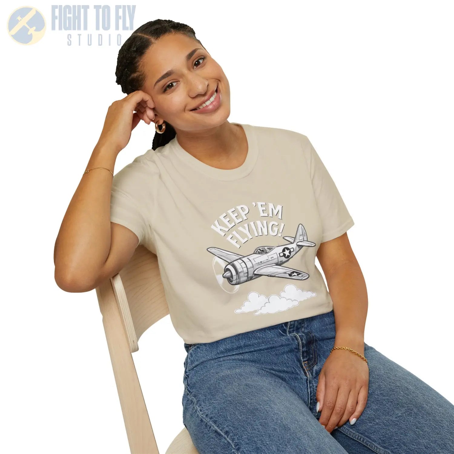 P-47 “Keep ’Em Flying!” - T-Shirt - Pilot gifts - WWII warbird t-shirt